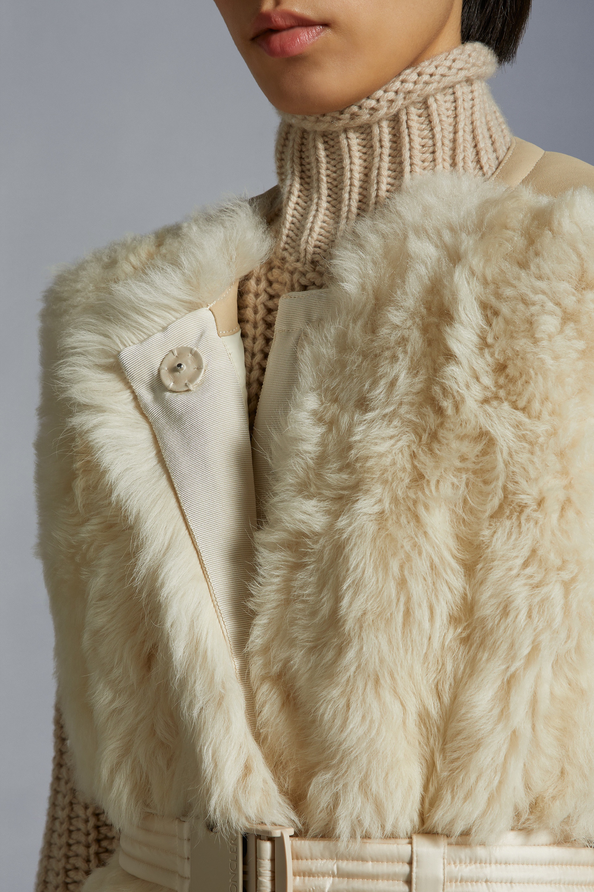 Coucou Shearling Long Down Vest - 6