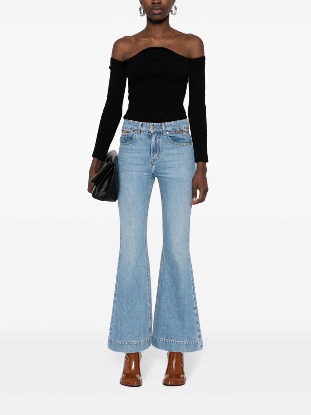 Iconic Falabella Chain Mid Blue Jeans - 2