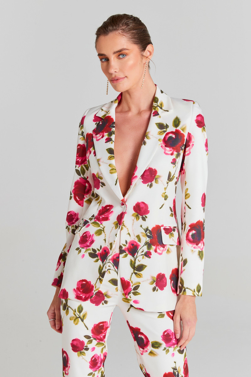 Portia White Floral Blazer 1