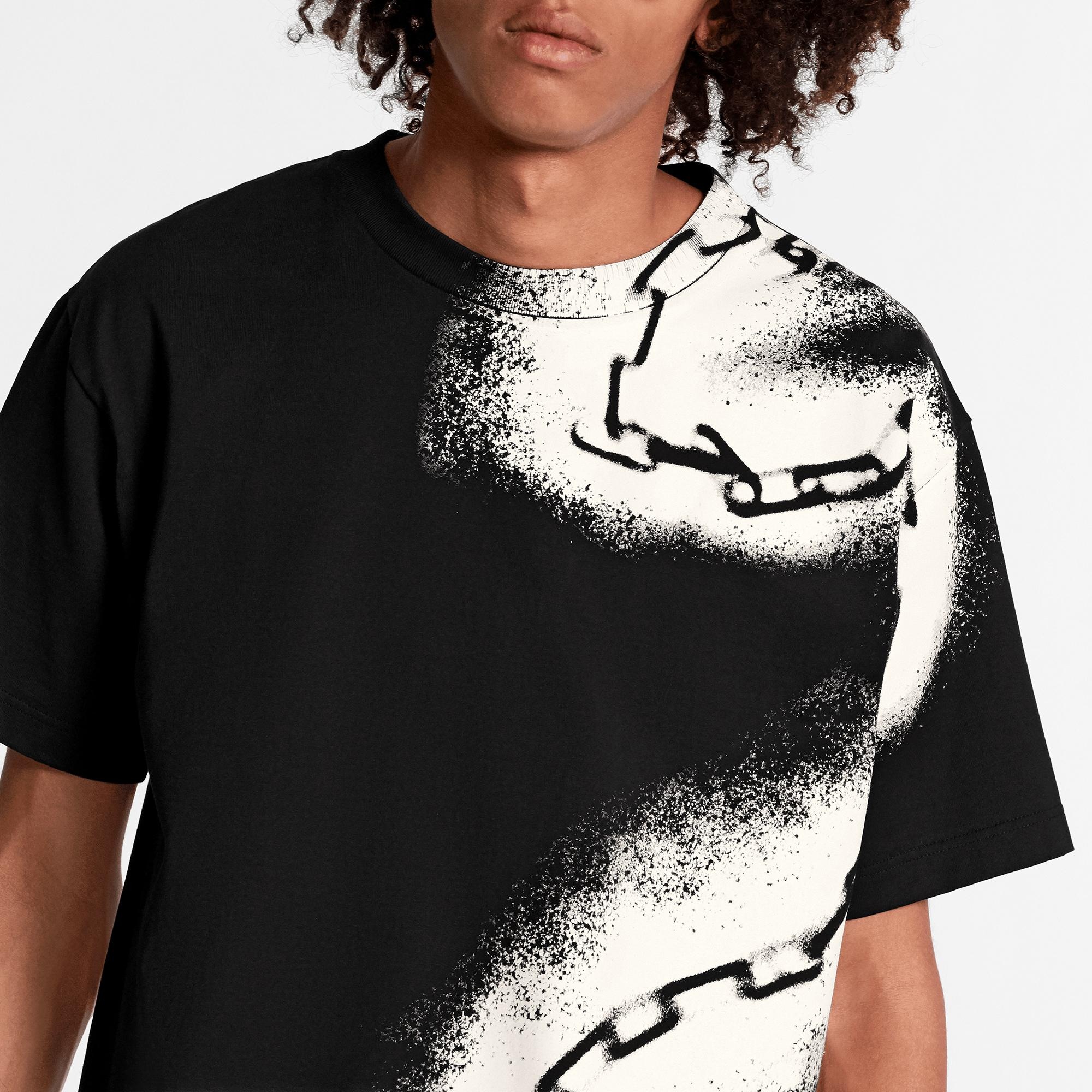 T-Shirt With Spray Chain Print - 3