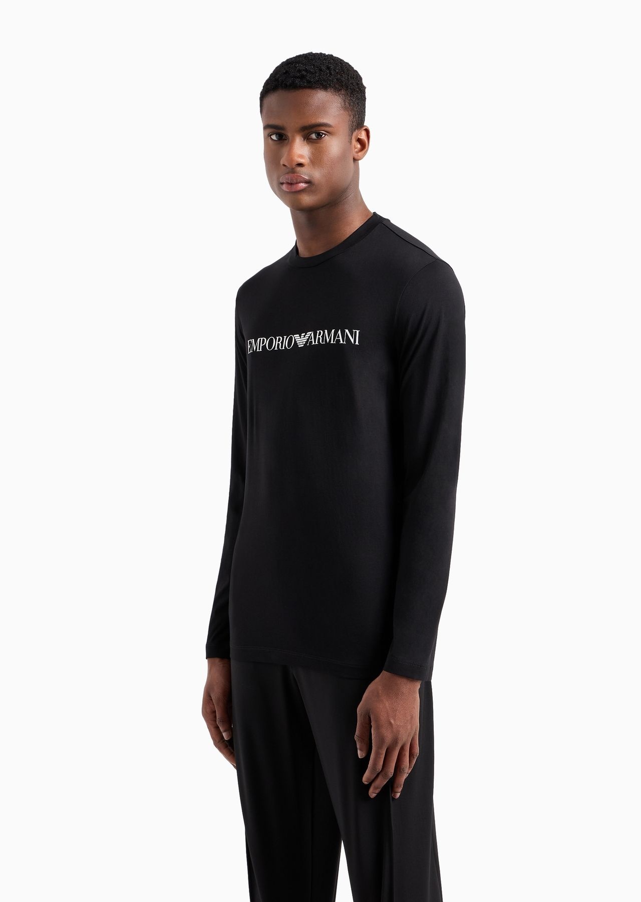 Pima-jersey jumper with printed logo - 2