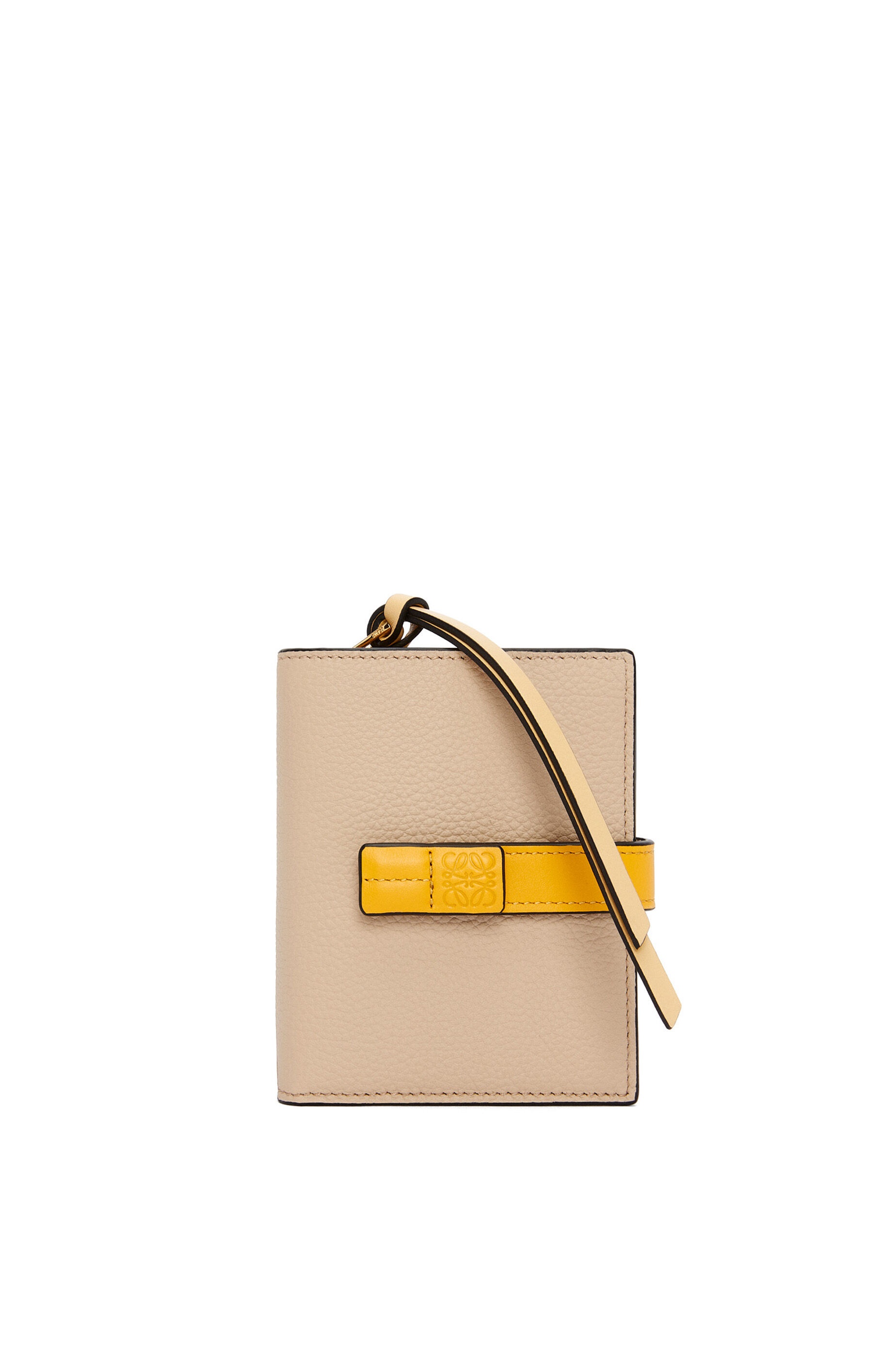 Compact zip wallet in soft grained calfskin - 1