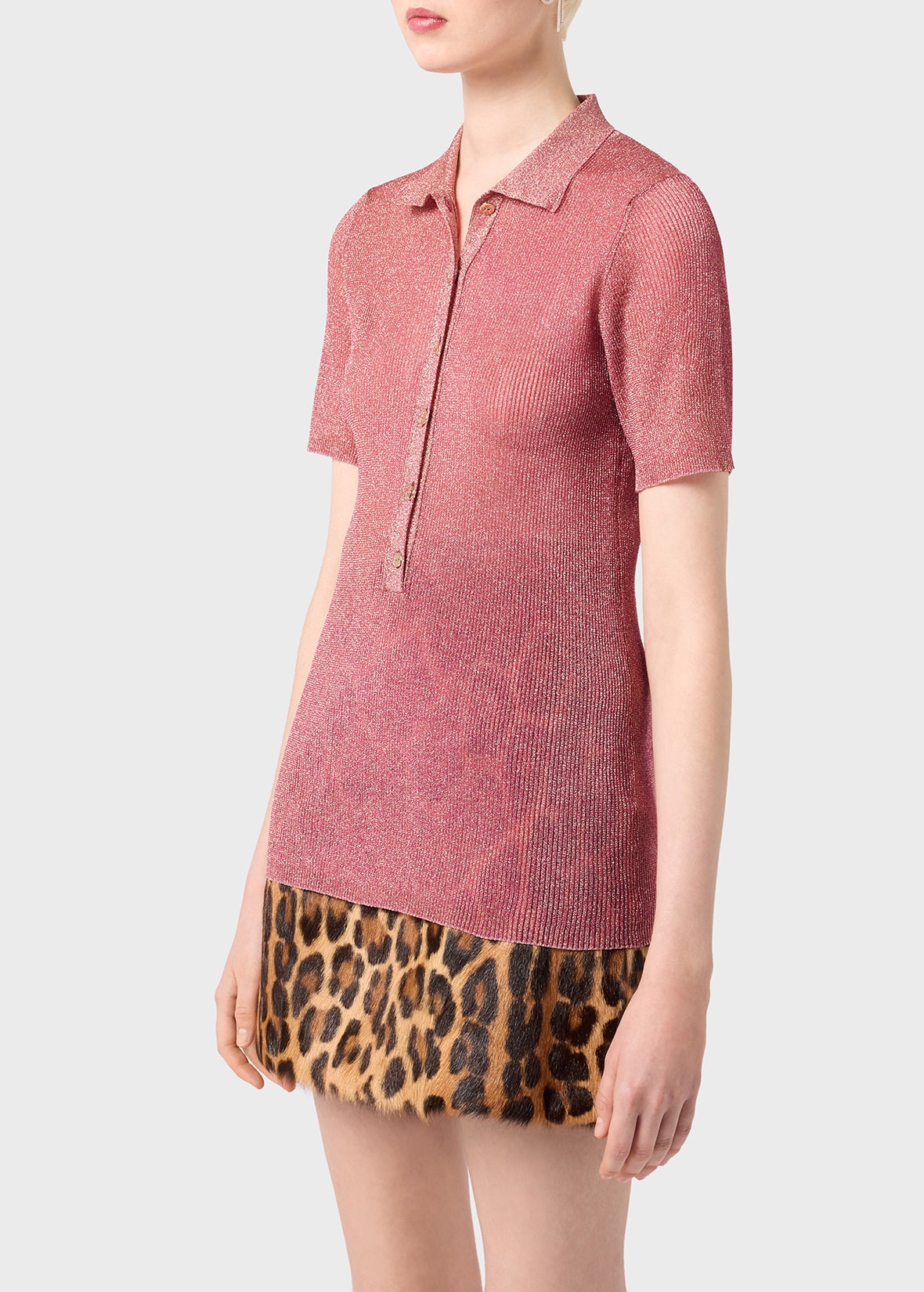 POLO SHIRT IN KNITTED LUREX - 5