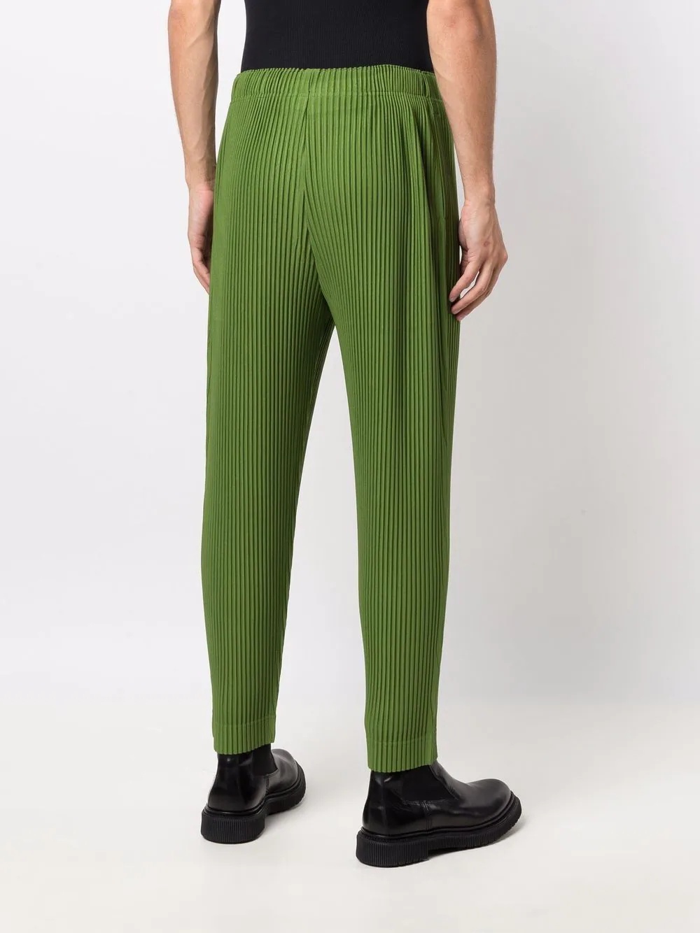 pleated straight-leg trousers - 4