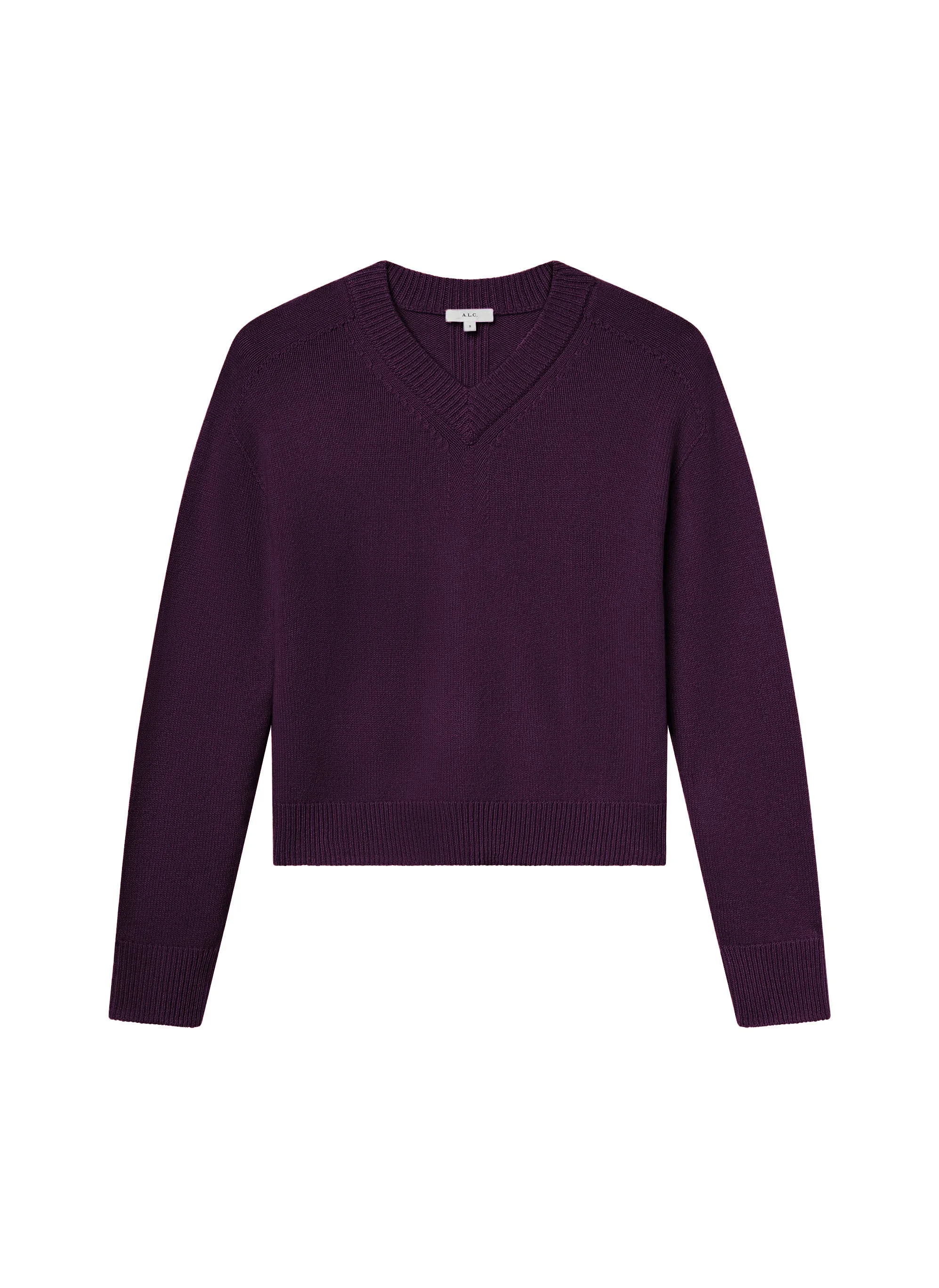 Calven Cashmere V Neck Sweater - 1