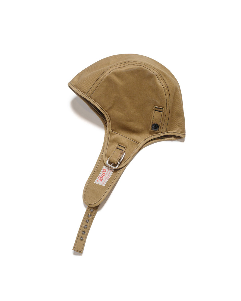 The Real McCoys BA24002 Buco Cotton-Twill Rider's Helmet Khaki outlook
