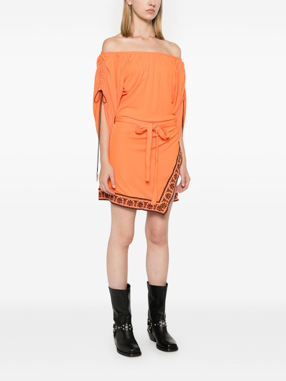 belted mini dress - 3