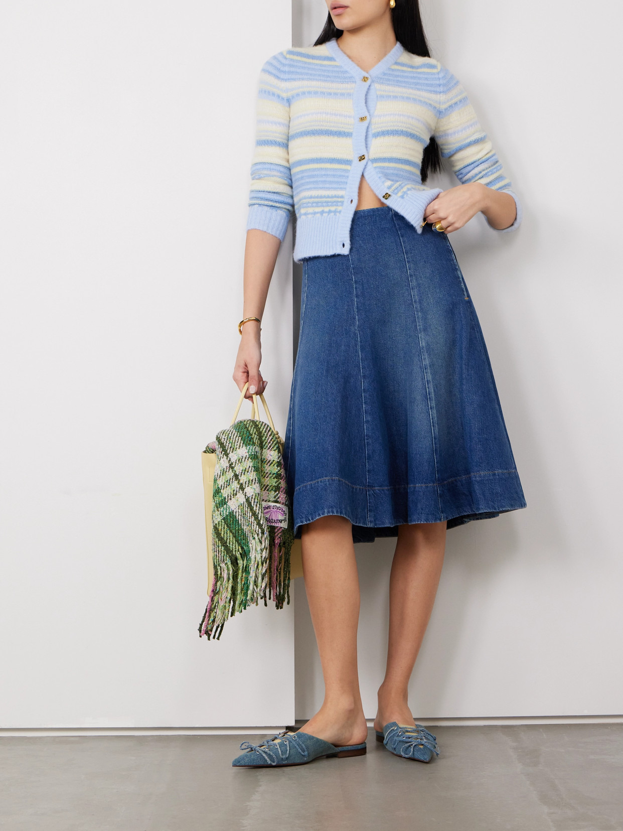 Striped Knitted Cardigan - 2