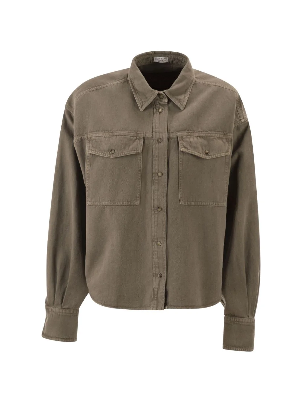flap-pocket button shirt - 1