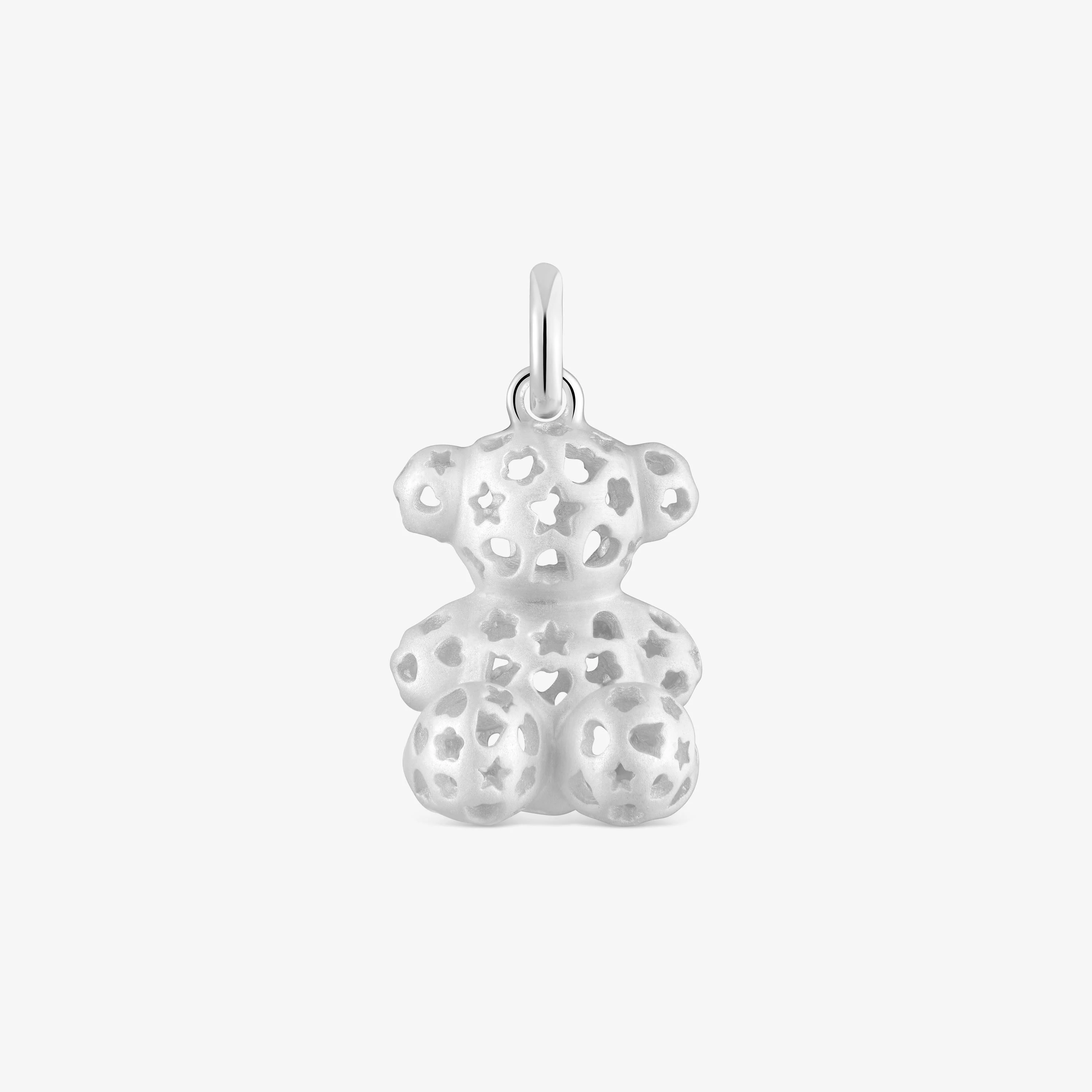 Silver bear Pendant with die-cut motif detailing Bold Bear - 1