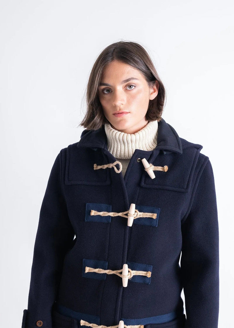 Women's Collared Alison Duffle Coat Navy 4