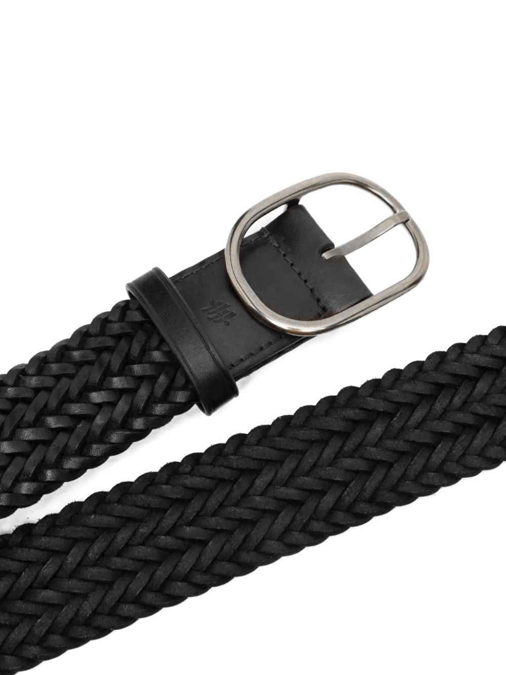 braided leather belt - 2