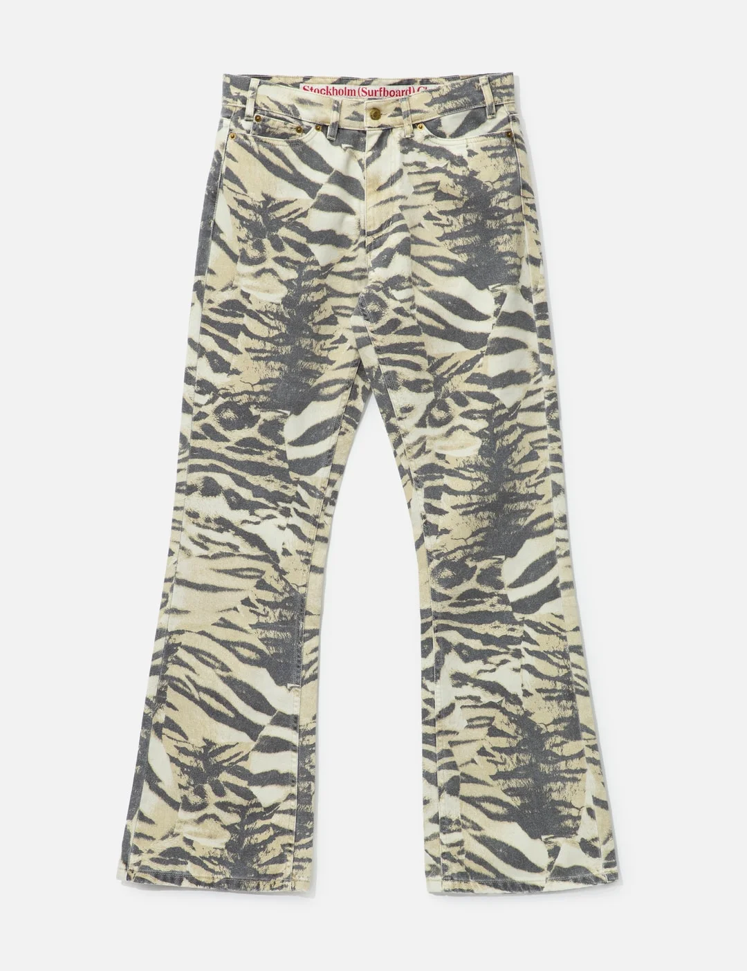 PRINTED BOOTCUT JEANS - 1
