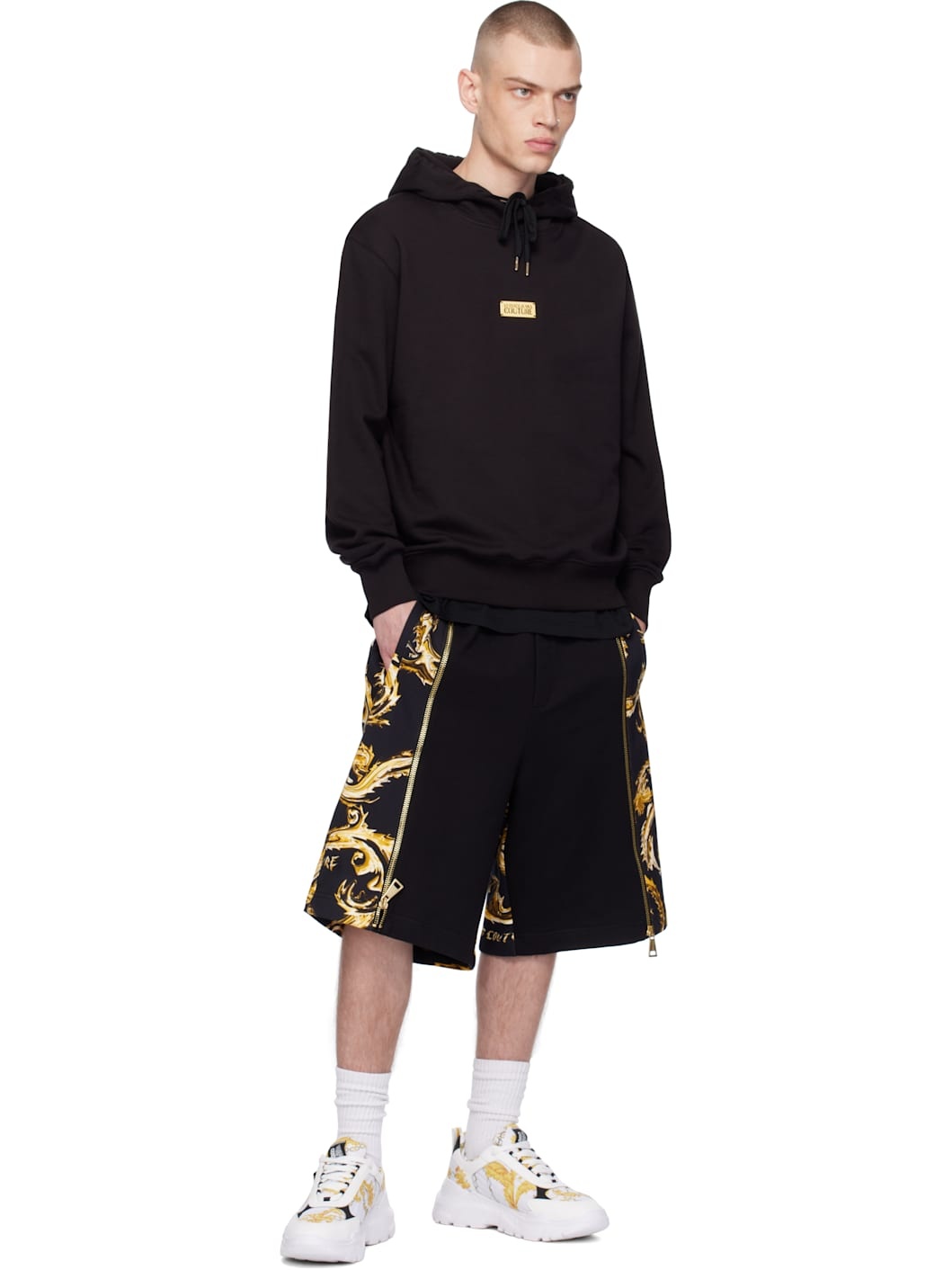 Black Logo Regular-Fit Hoodie - 4