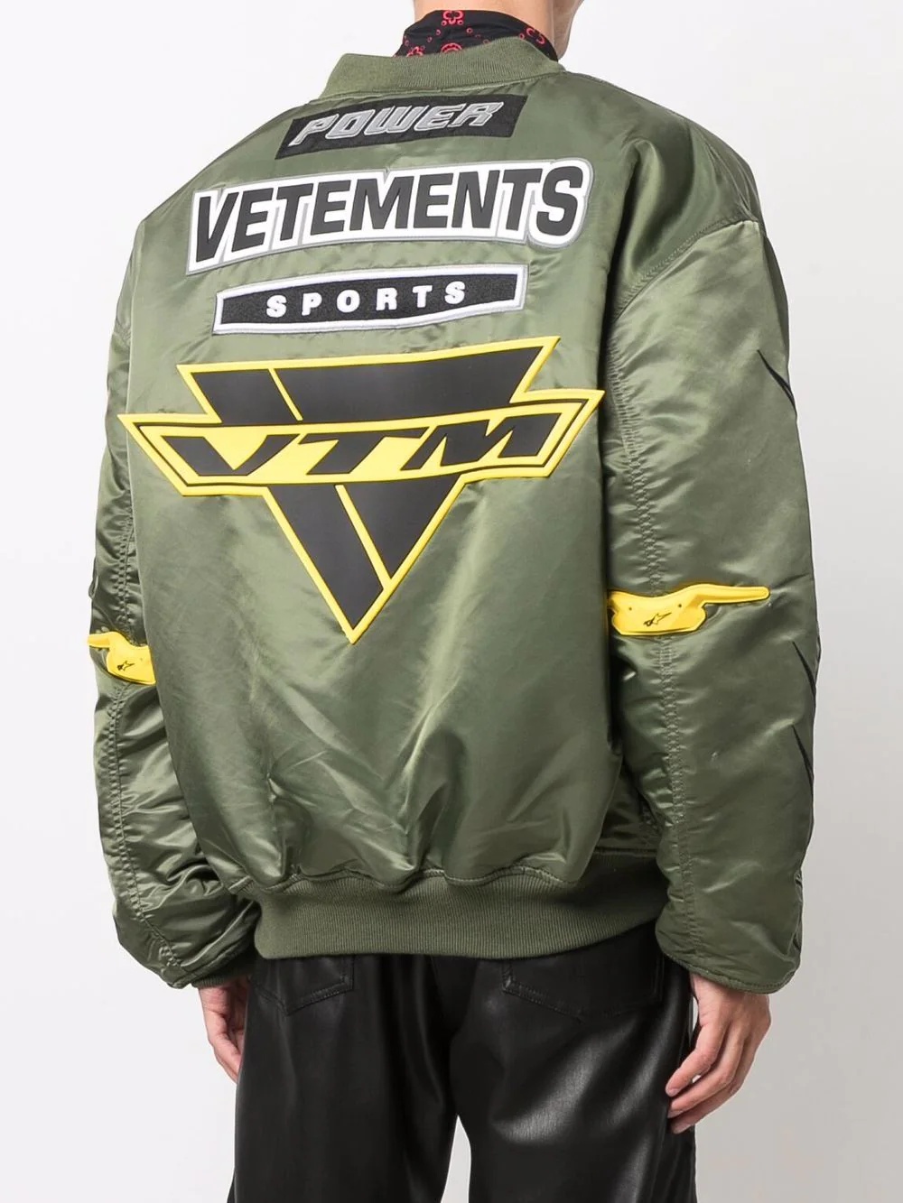 logo-patch bomber jacket - 5