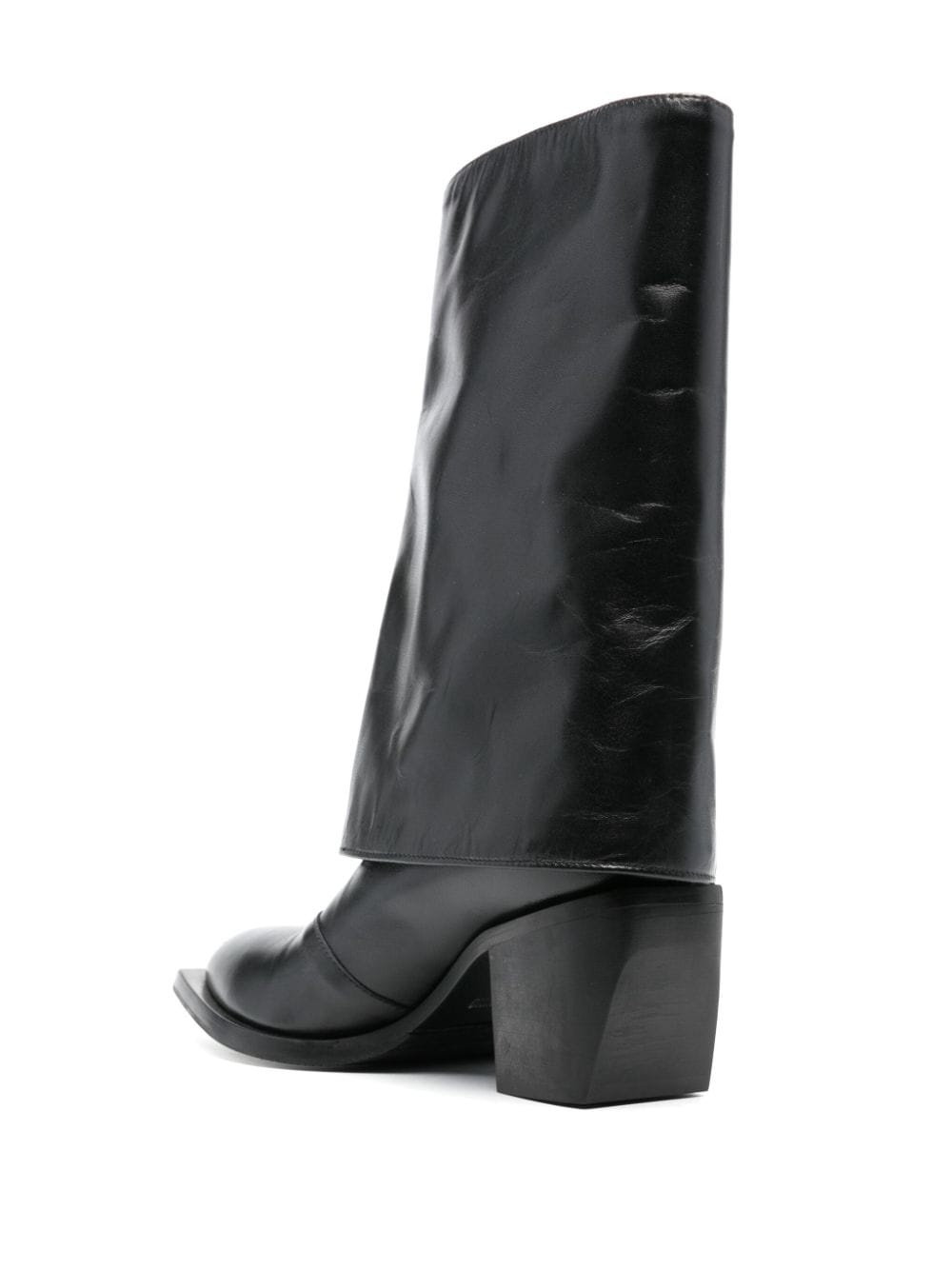 70mm foldover leather cowboy boots - 3