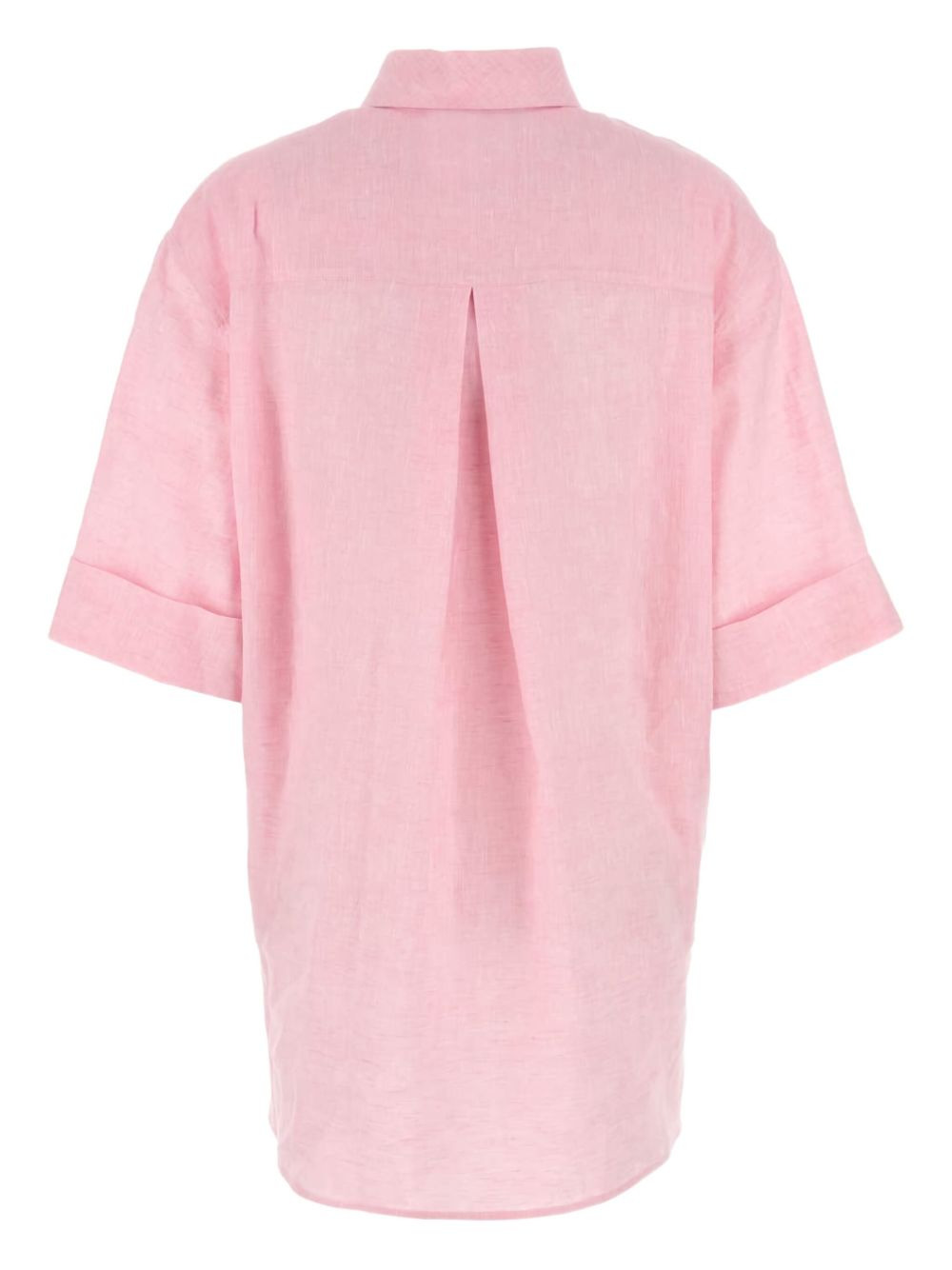 short-sleeves linen blouse - 2