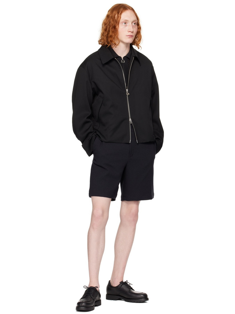 SOLID HOMME Navy Flap Pocket Shorts outlook