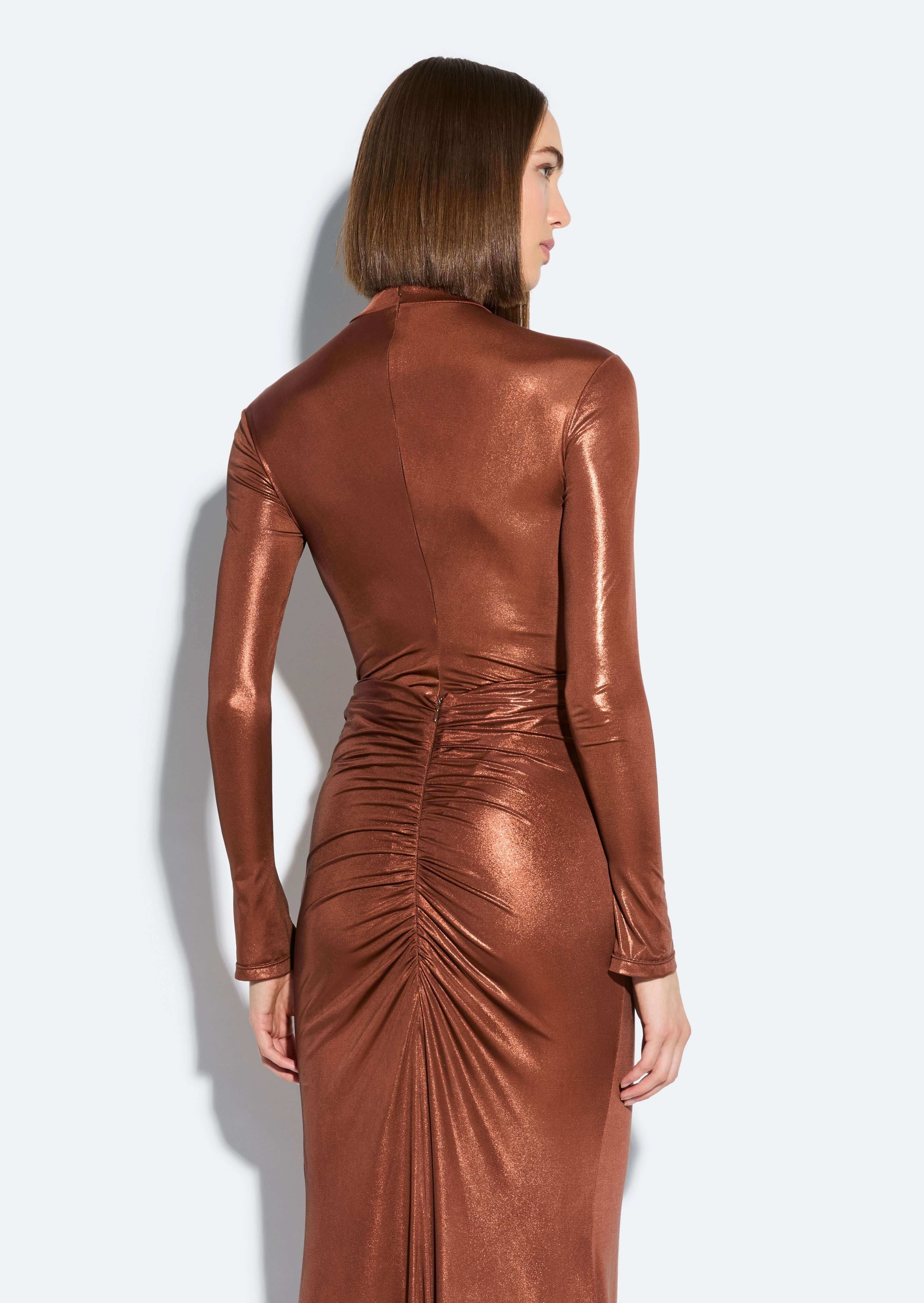 Coated Jersey Mock Neck Bodysuit - 3