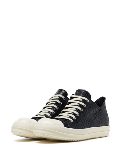 Rick Owens python-skin low-top sneakers outlook