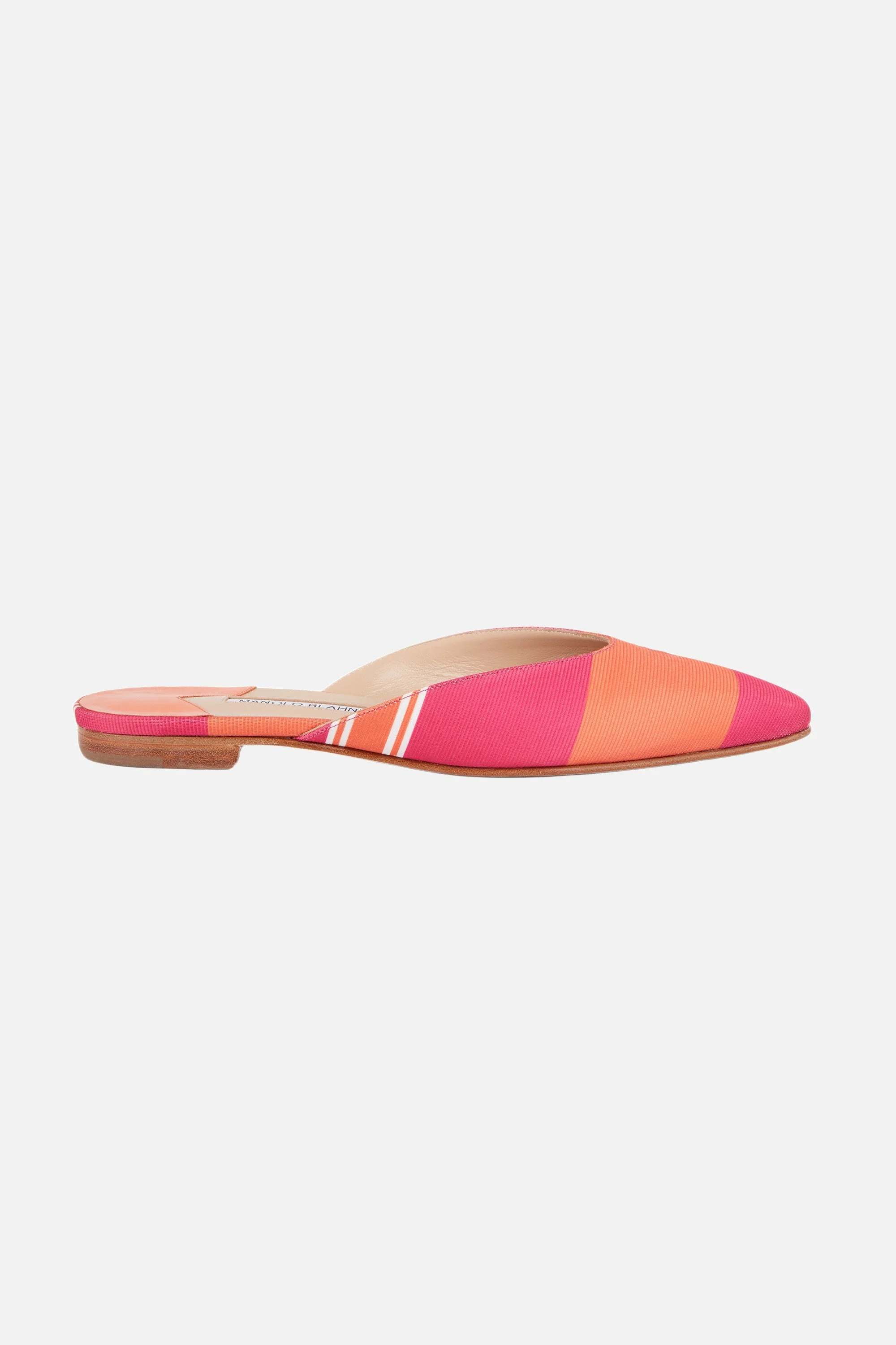 Wickba Shoe in Hot Pink & Orange Taffeta Faille - 1