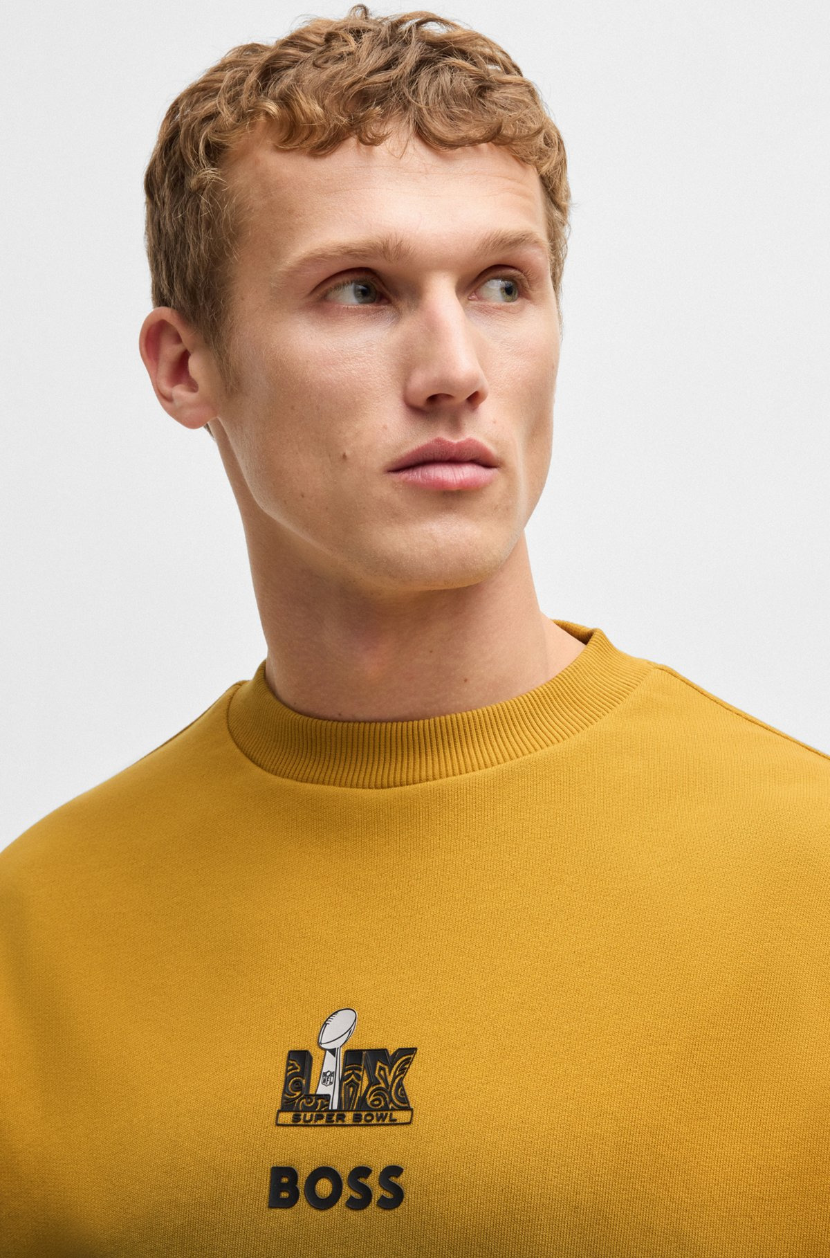 BOSS X NFL COTTON SWEATSHIRT WITH GOLD-TONE EMBROIDERY - 3