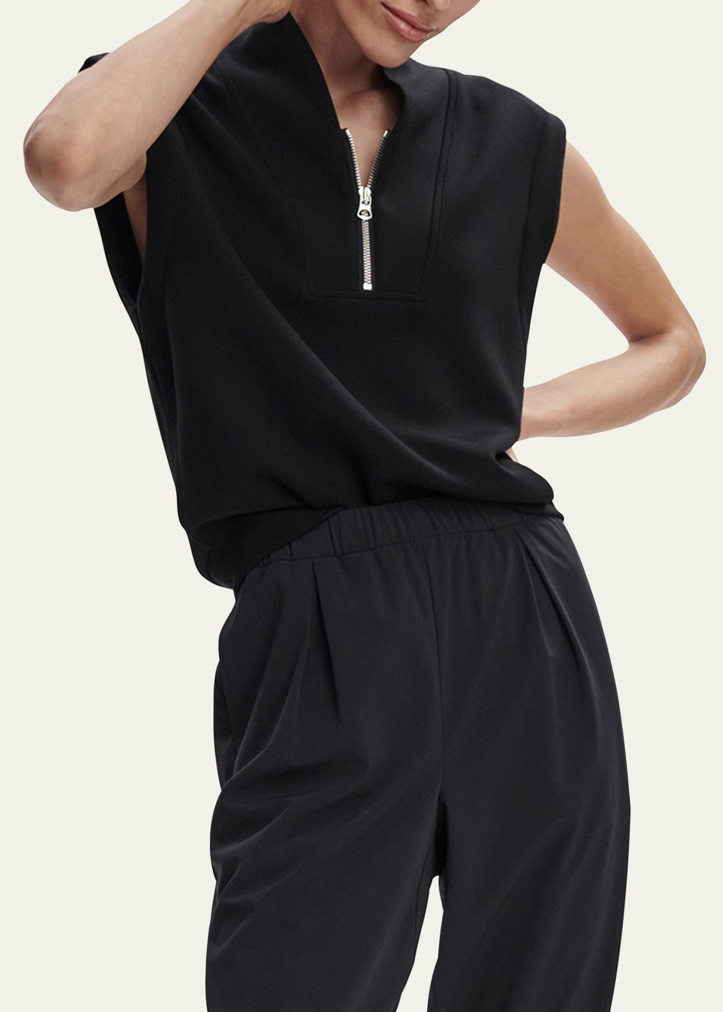 Loretta Half-Zip Sleeveless Sweatshirt - 4