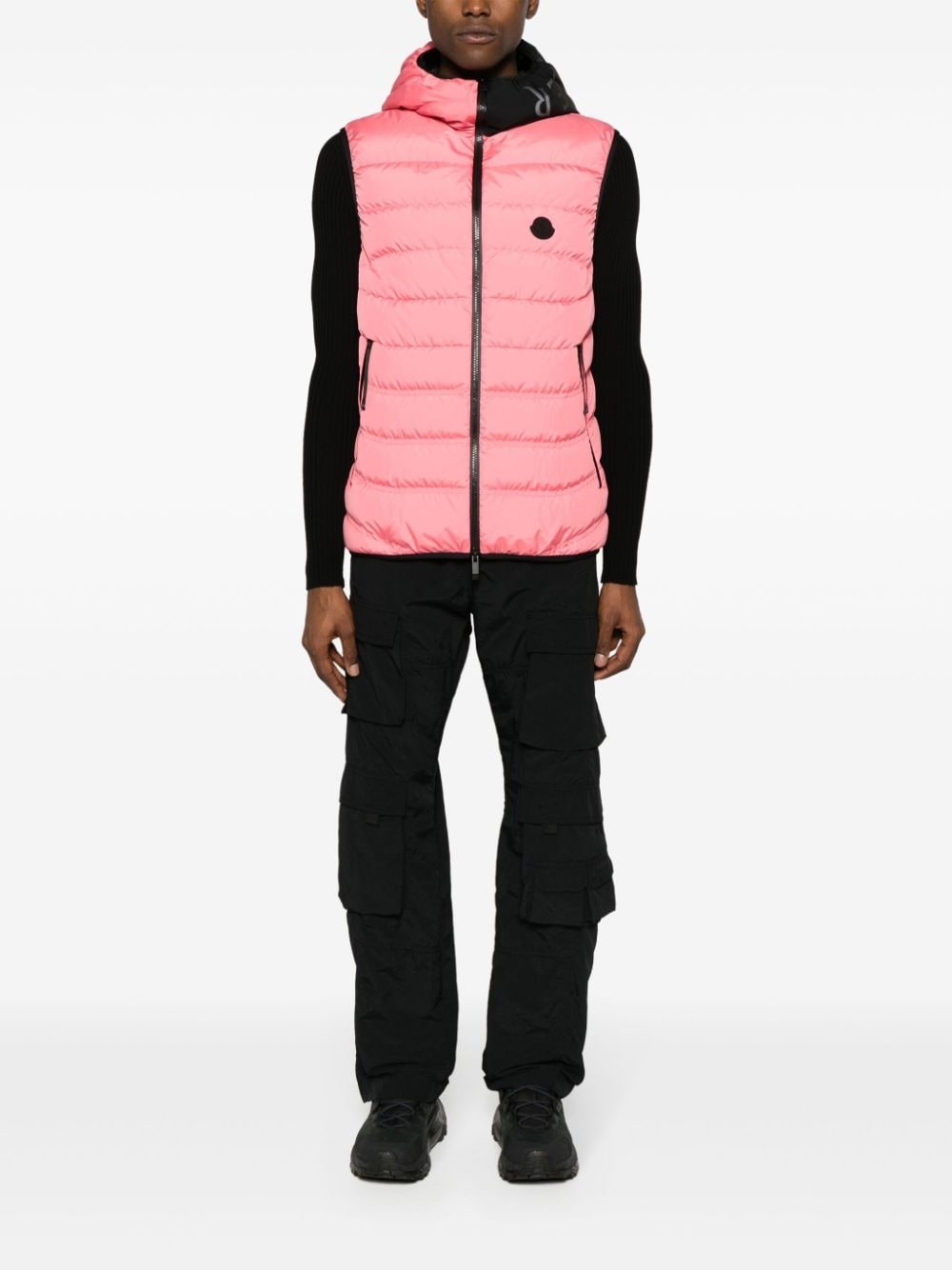 logo-patch puffer gilet - 2