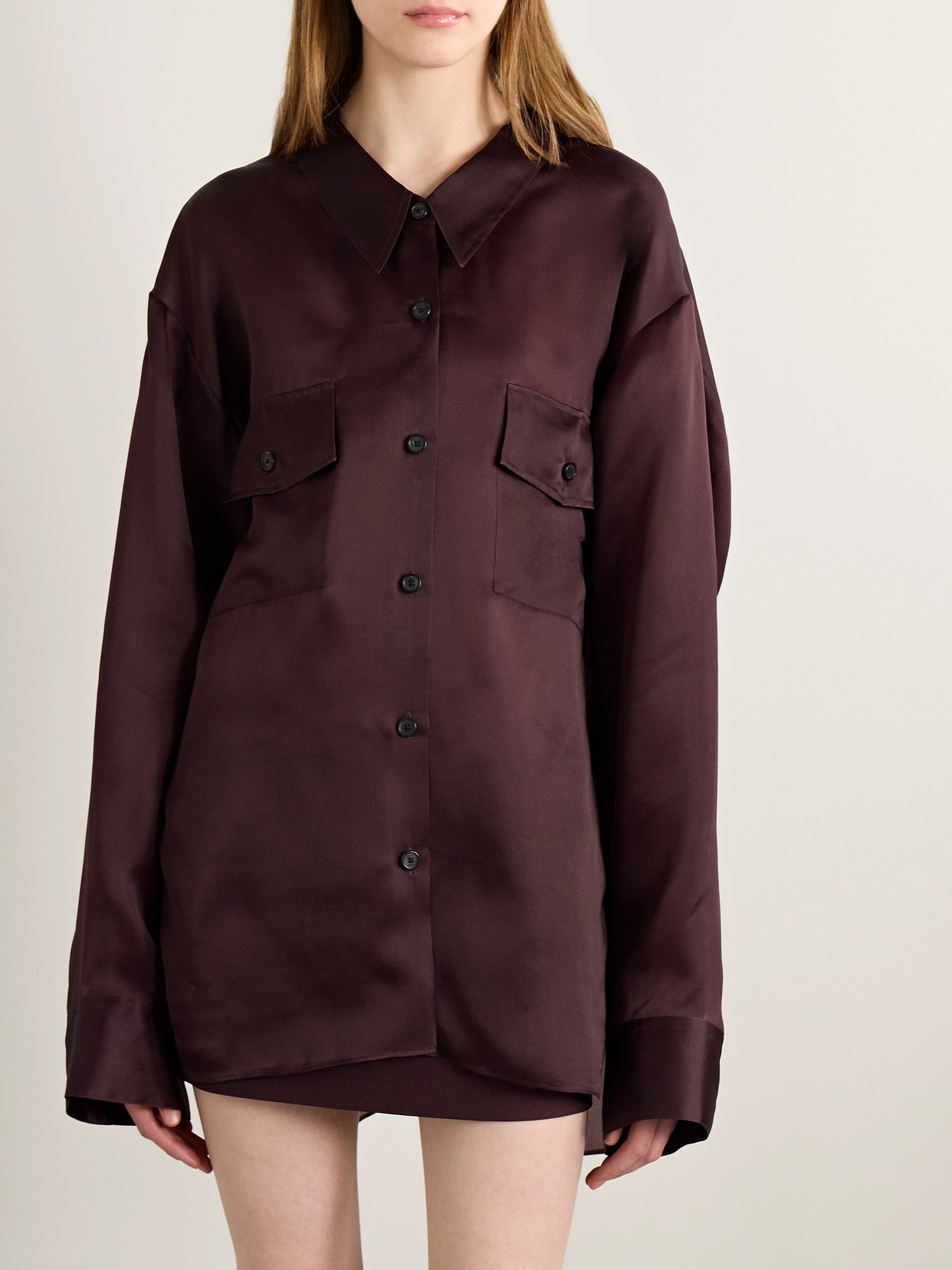 Matteo Oversized Silk-organza Shirt - 4