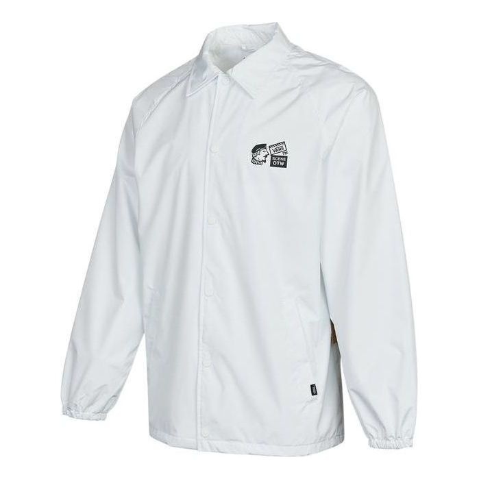 Vans AP Tell A FRD Coach Jacket 'White Black' VN0A54P4WHT - 1