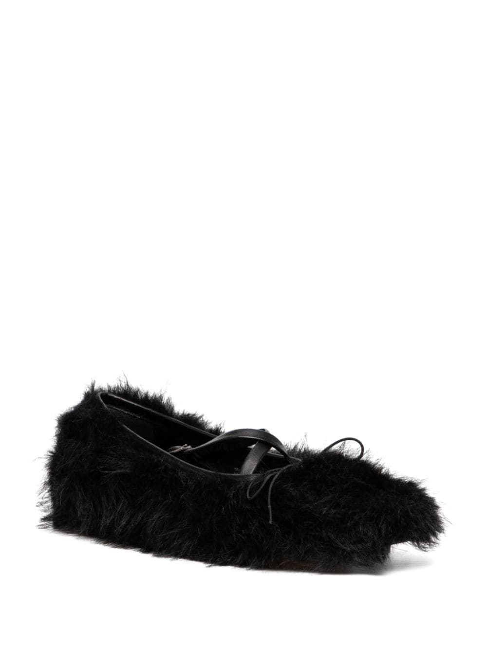 faux-fur ballet flats - 2
