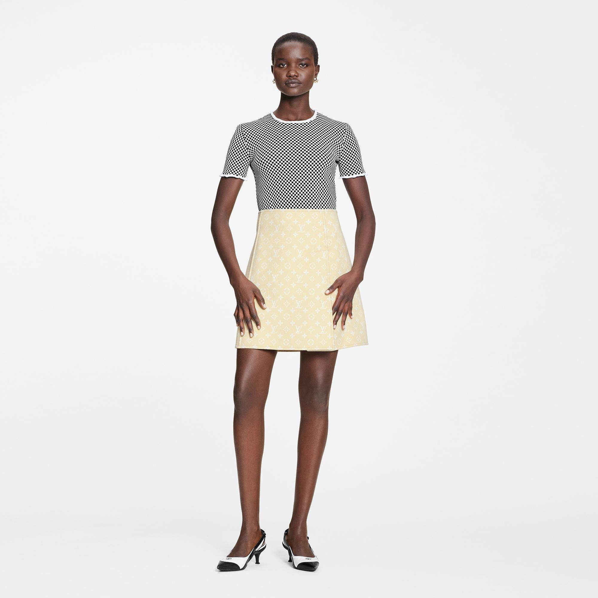 Micro Check Knit Top - 2