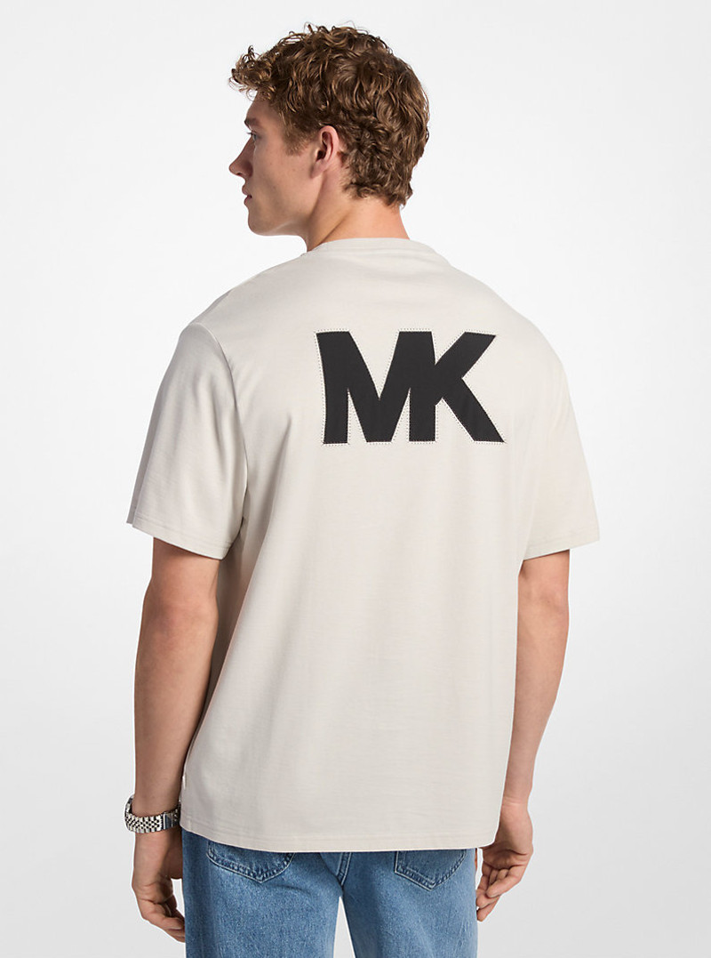 MICHAEL KORS Logo Appliqué Cotton T-Shirt outlook
