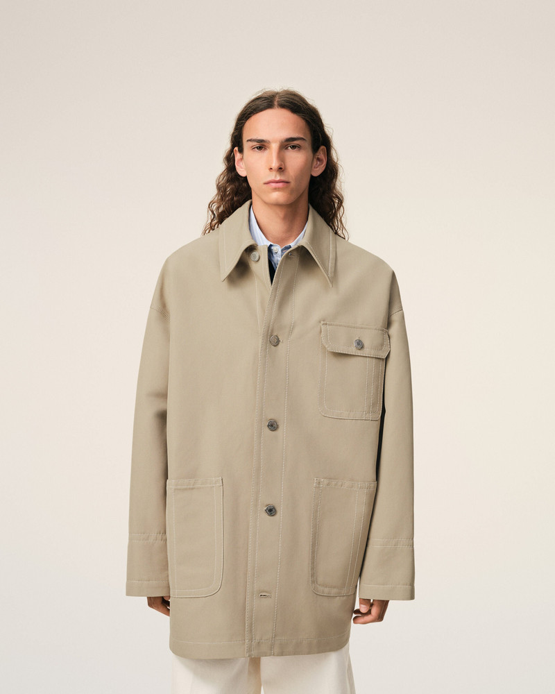BEIGE COTTON WORKER JACKET 3