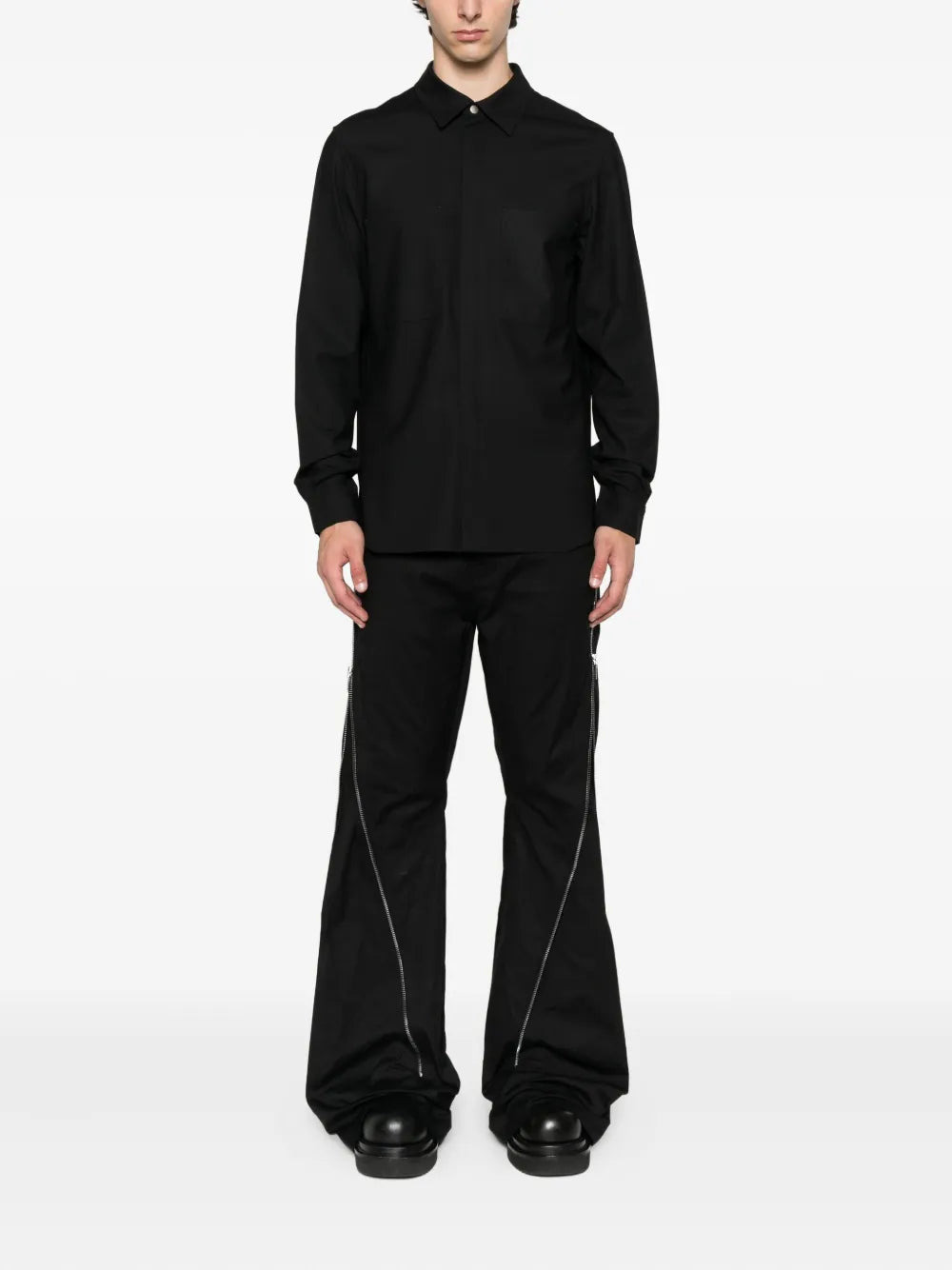 Flared Trousers With Zip - 2