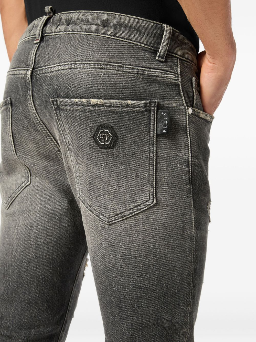 distressed skinny jeans - 4