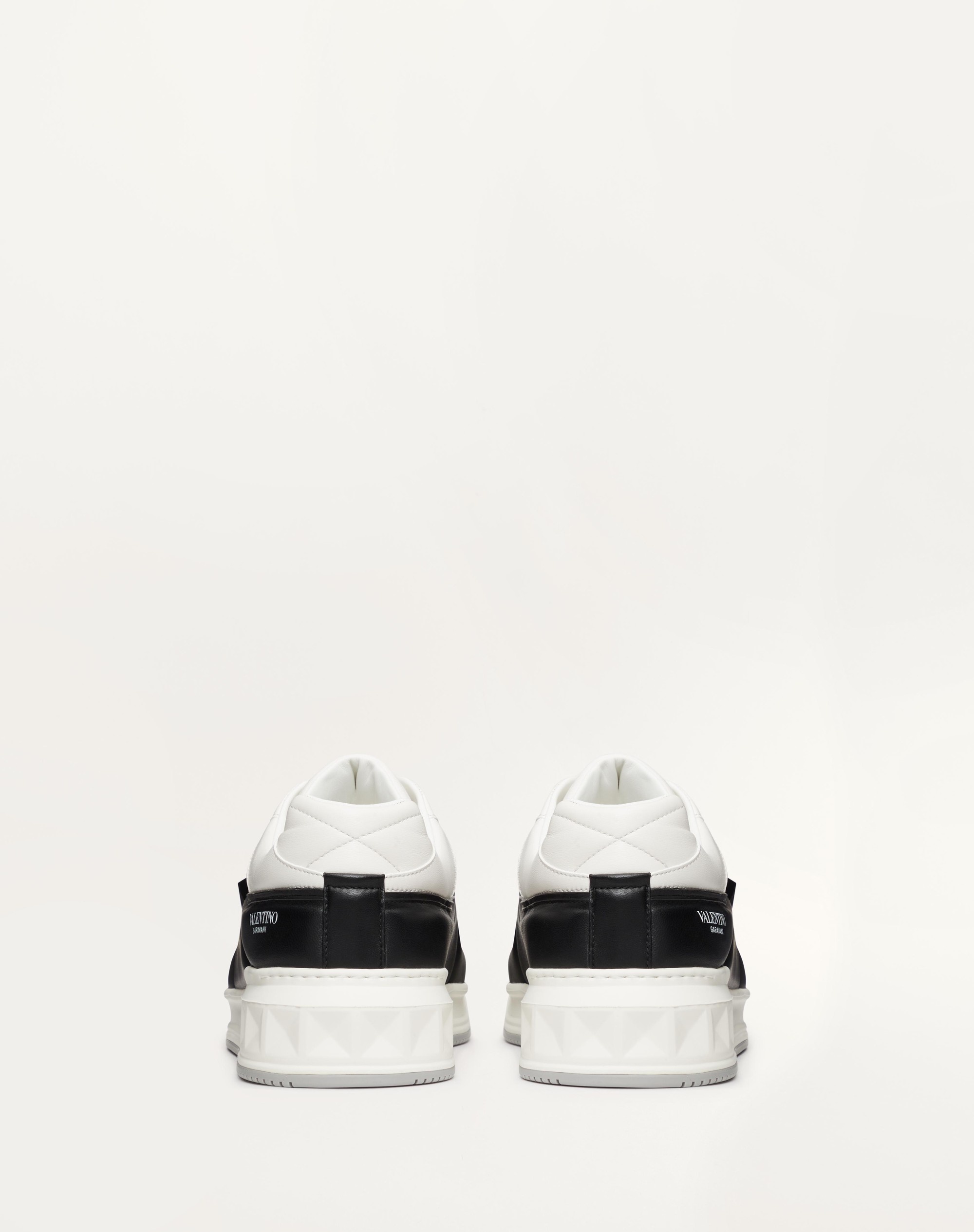 ONE STUD LOW-TOP MESH AND NAPPA LEATHER SNEAKER - 3