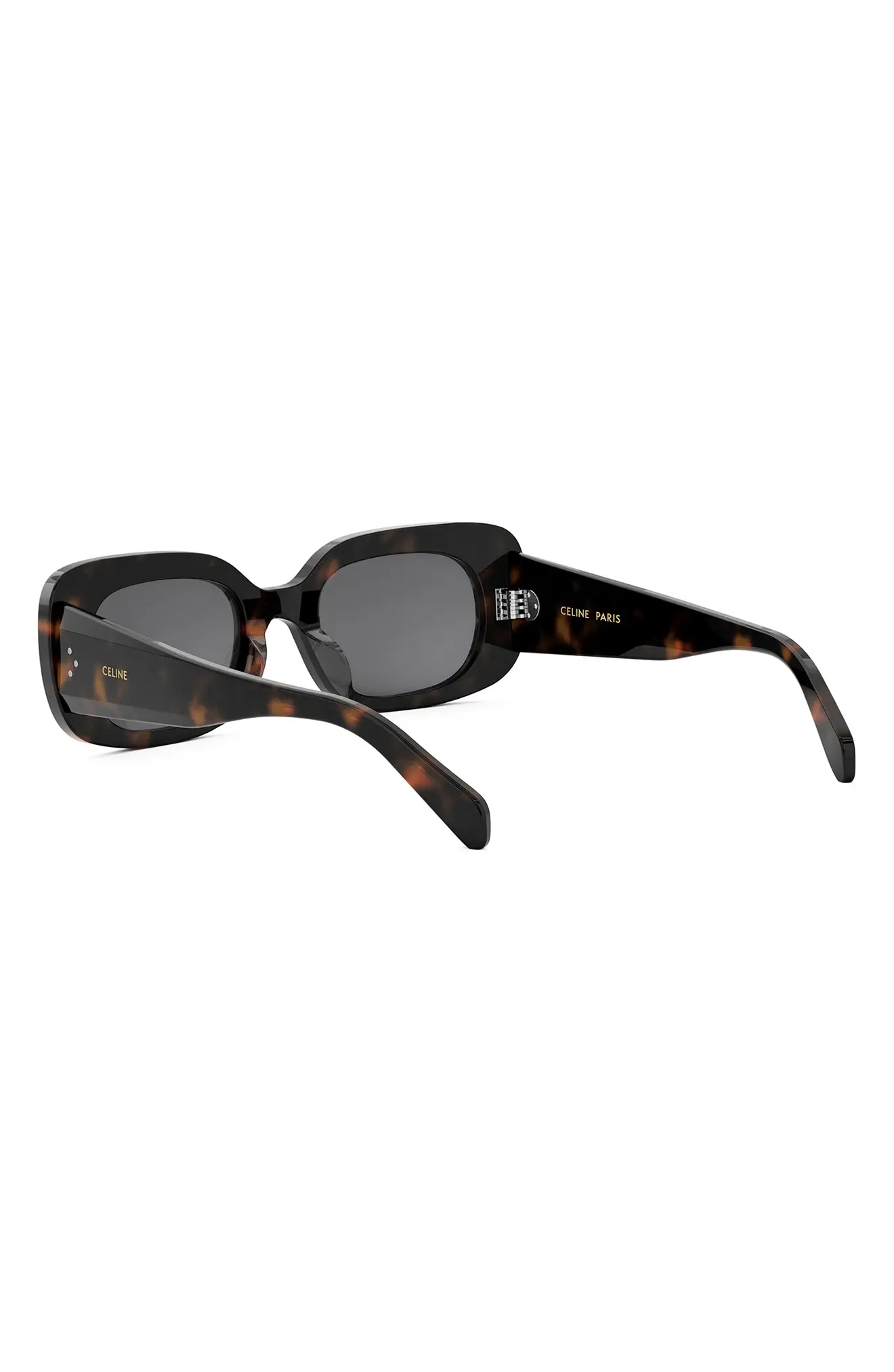 Bold 3 Dots 51mm Rectangular Sunglasses in Dark Havana /Smoke - 5