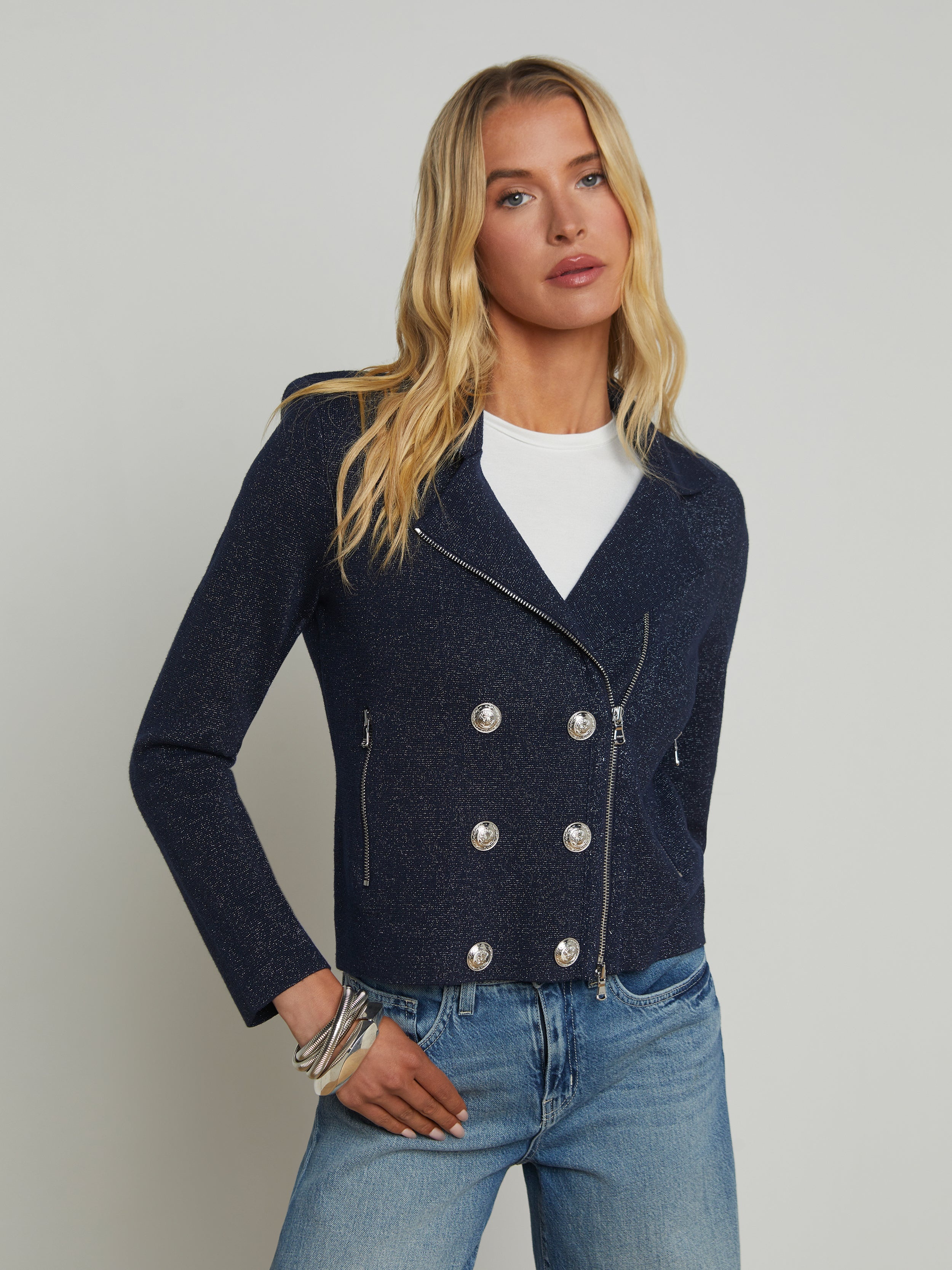 Chia Knit Biker Jacket - 4