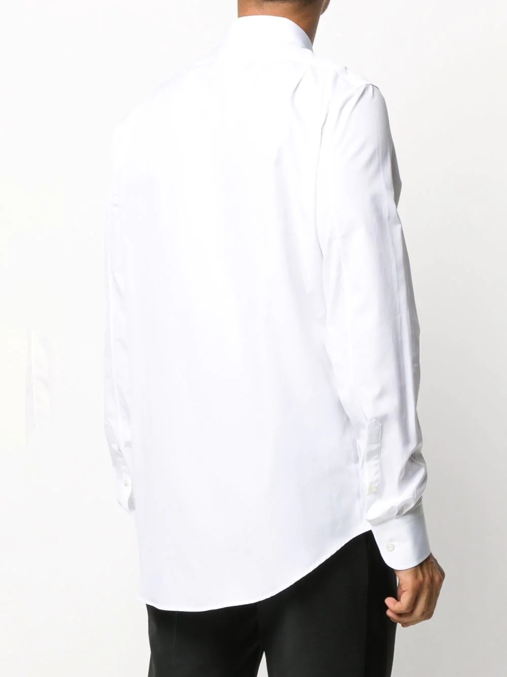 pleated placket dress shirt - 4