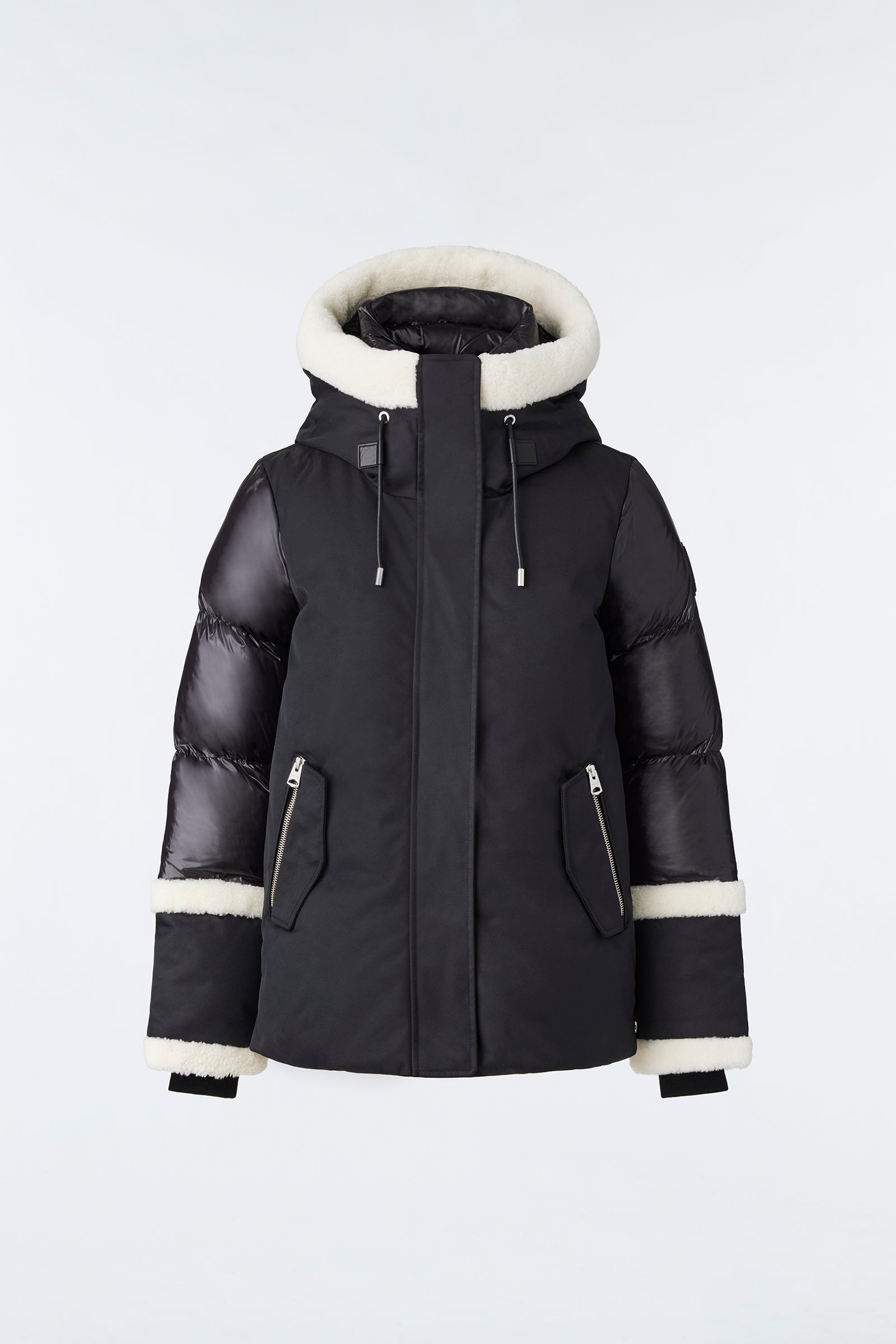 CYRAH Arctic Twill down jacket with shearling trim - 1