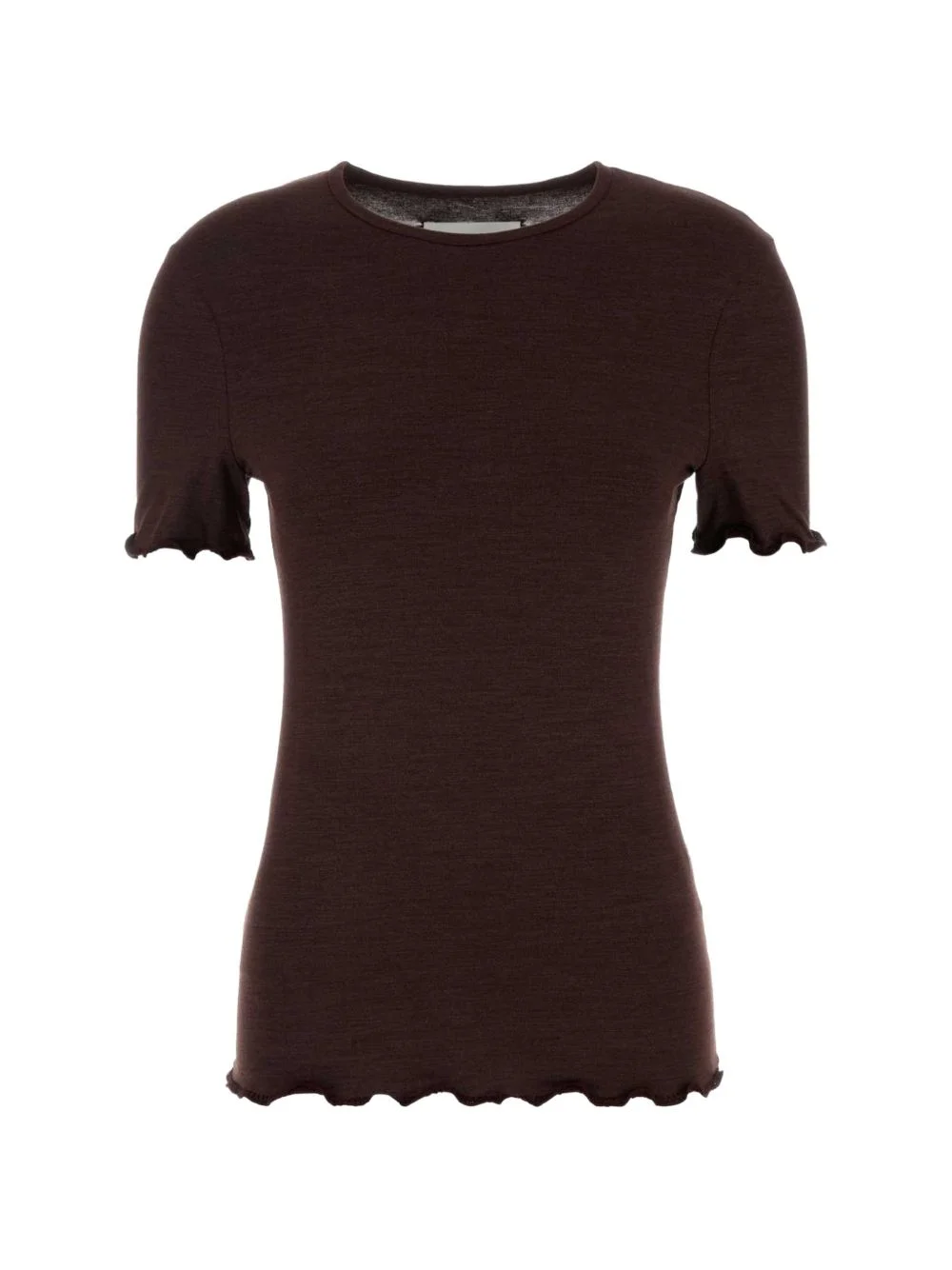 ruffled-sleeve T-shirt - 1
