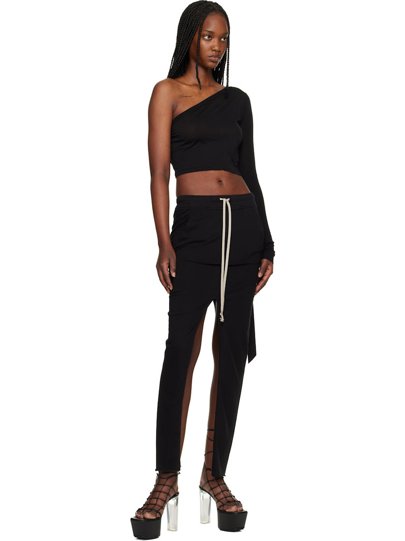 Rick Owens DRKSHDW Black Temple Pull On Sliced Pillar Maxi Skirt outlook