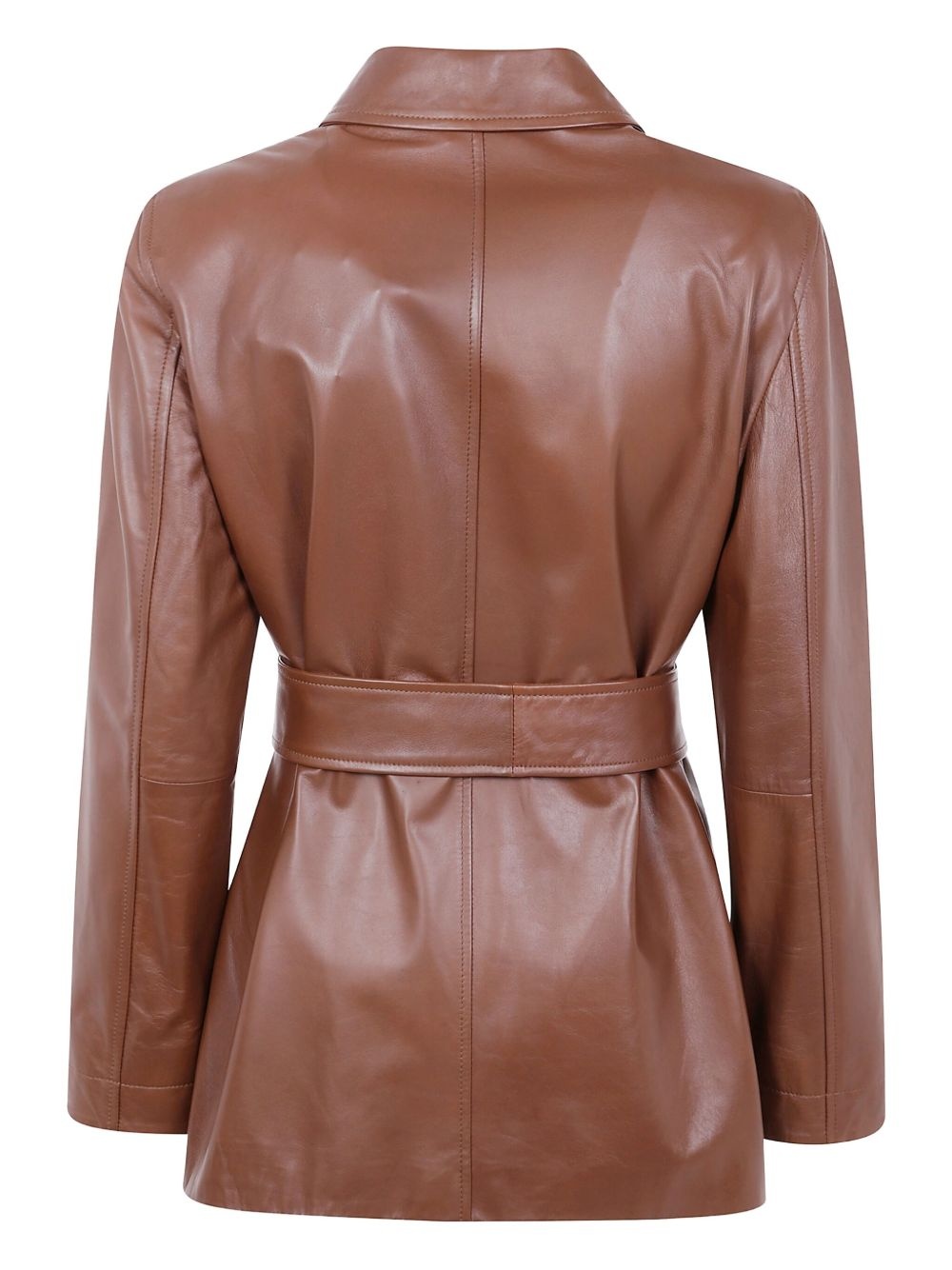 belted single-breasted jacket - 2
