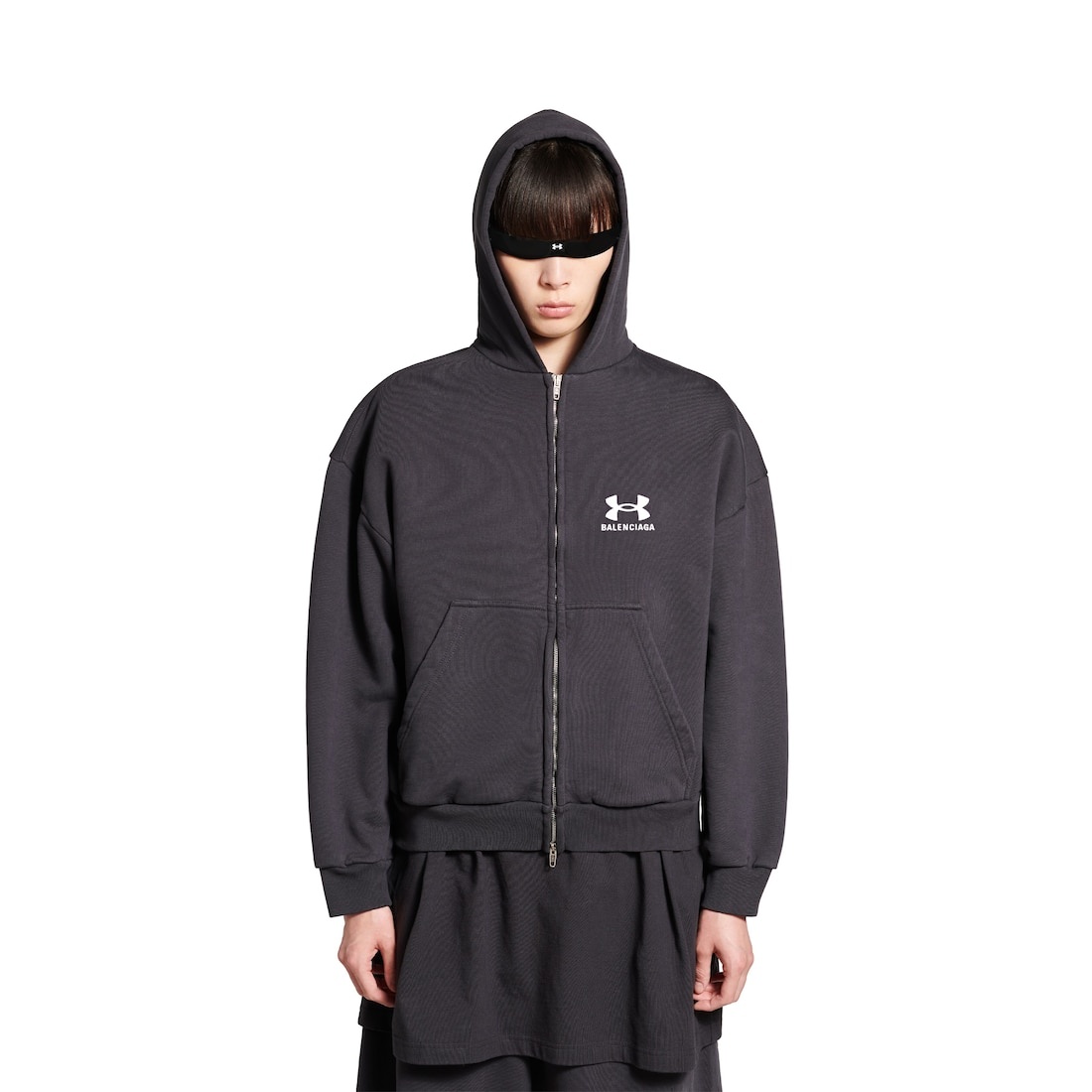 Women's Under Armour® Zip-up Hoodie Regular Fit in Black/white - 6