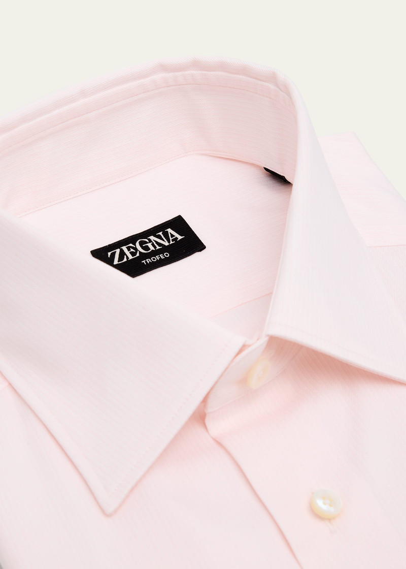 ZEGNA Men's Trofeo Cotton Tonal Stripe Dress Shirt outlook