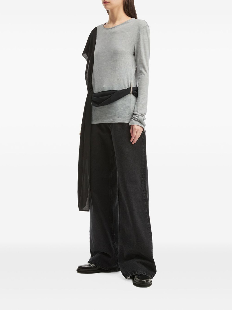 draped-panel long-sleeved top 3