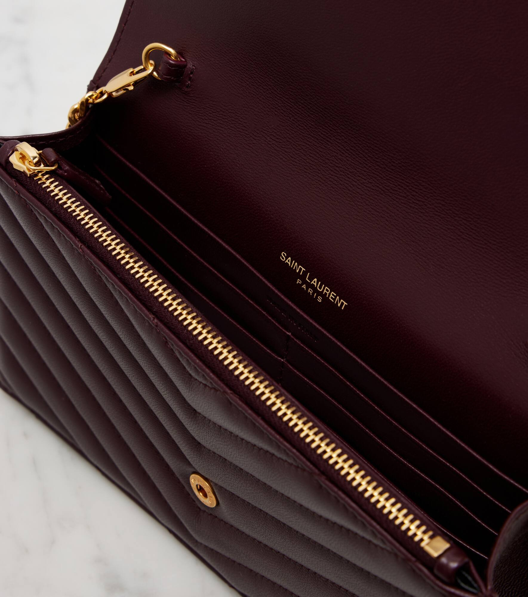 Cassandre Envelope leather wallet on chain - 3