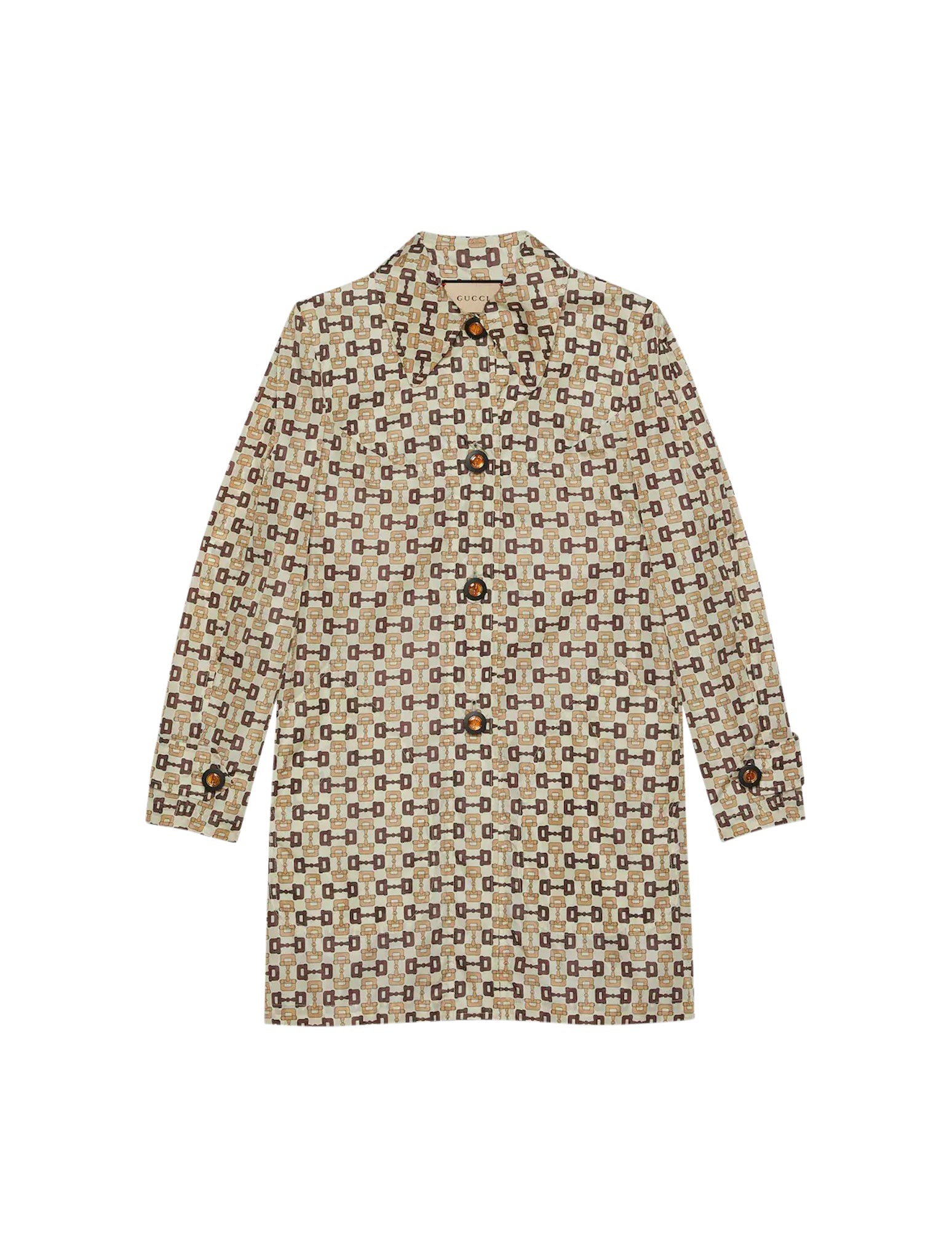 【関税&送料込】Gucci Gucci Horsebit Print Nylon Overcoat GUCCI NYLON COAT WITH GUCCI HORSEBIT PRINT | suitnegozi