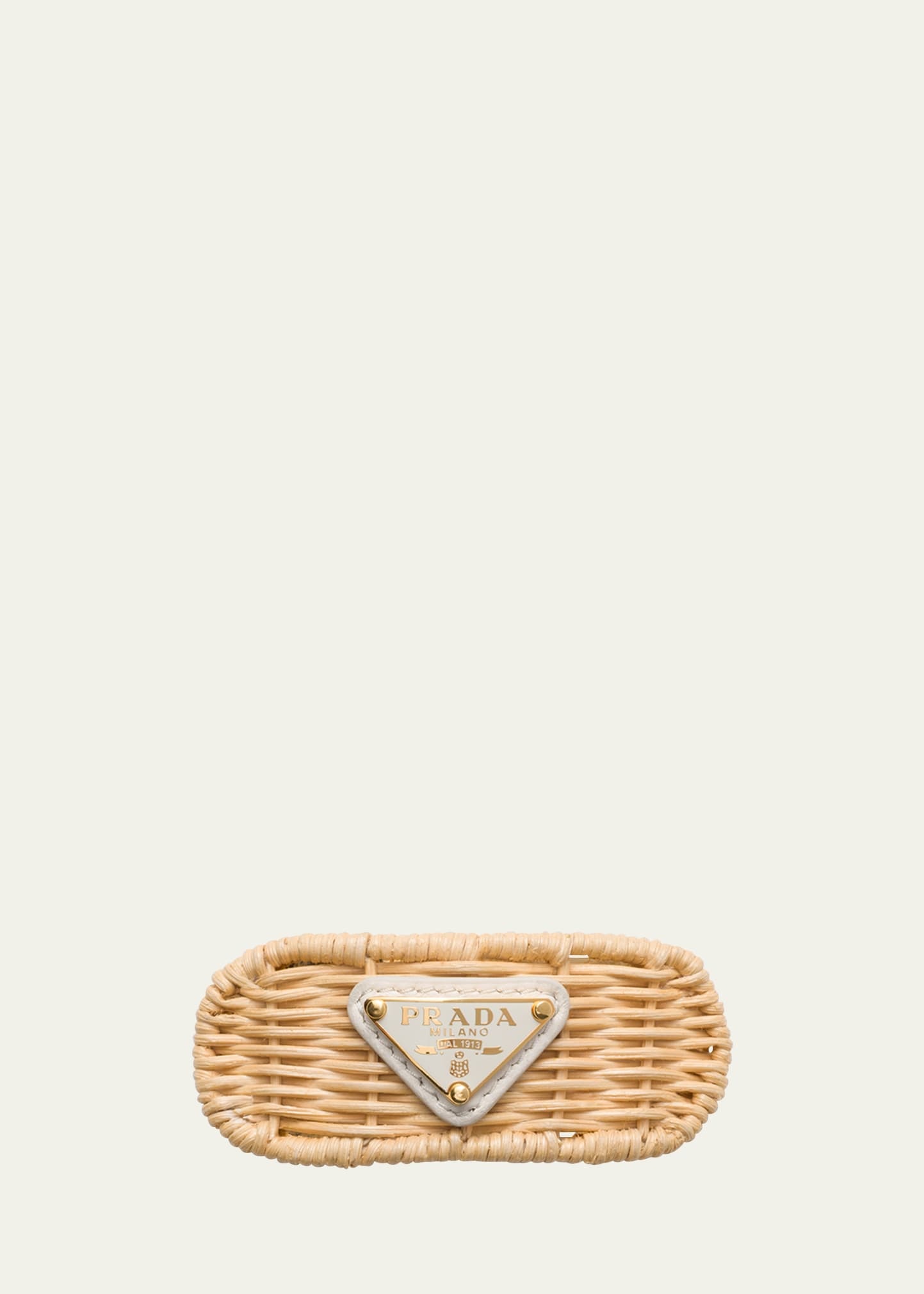Triangle Rattan Barrette - 1